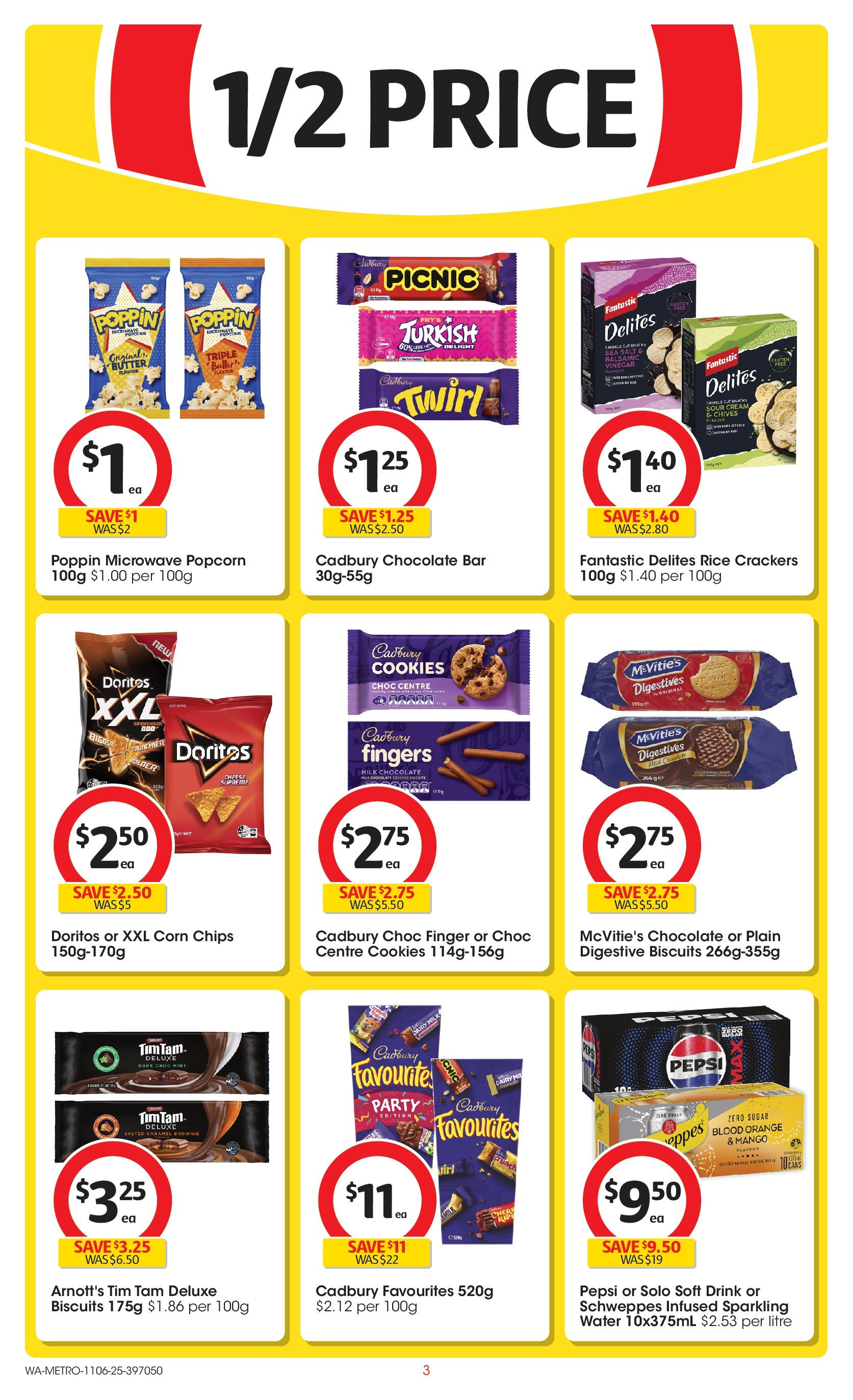 ﻿﻿Coles catalogue valid from 11/06/2025 > Online Australia | Page: 3 | Products: Crackers, Dairy, Butter, Chocolate