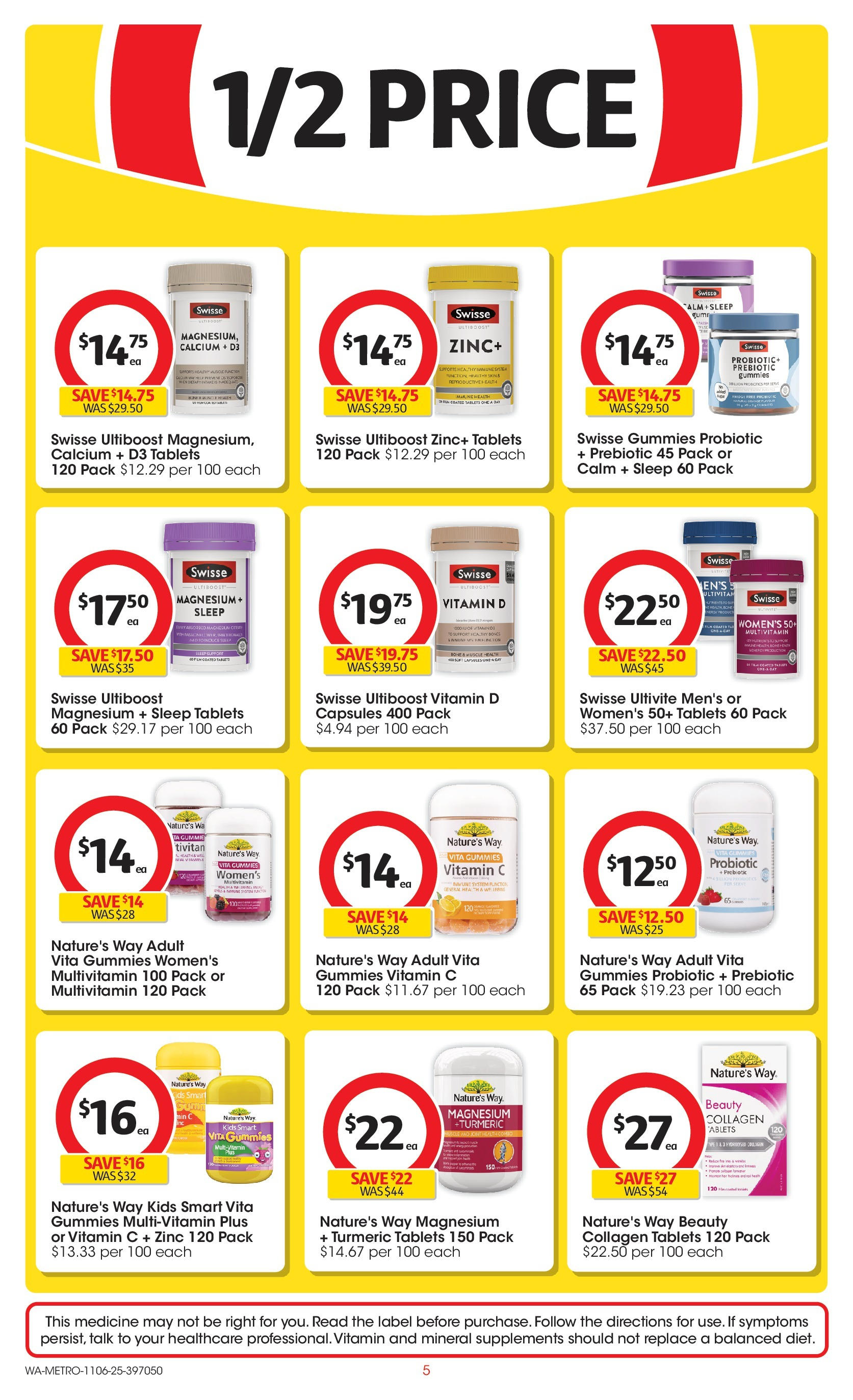 ﻿﻿Coles catalogue valid from 11/06/2025 > Online Australia | Page: 5 | Products: Multivitamin, Tablets, Vitamin, Zinc