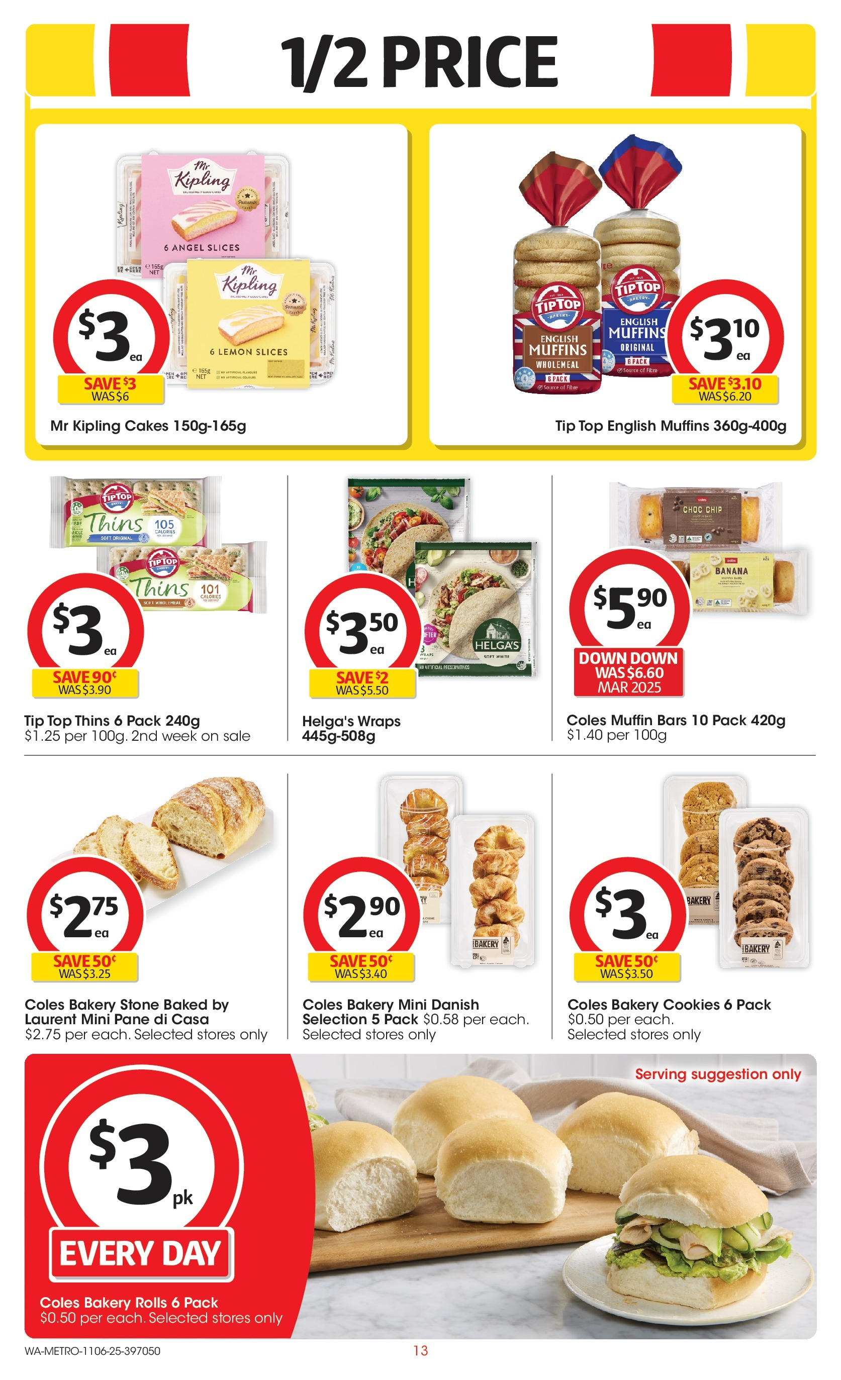 ﻿﻿Coles catalogue valid from 11/06/2025 > Online Australia | Page: 13 | Products: Muffins, Lemon, Déshumidificateur, Bakery