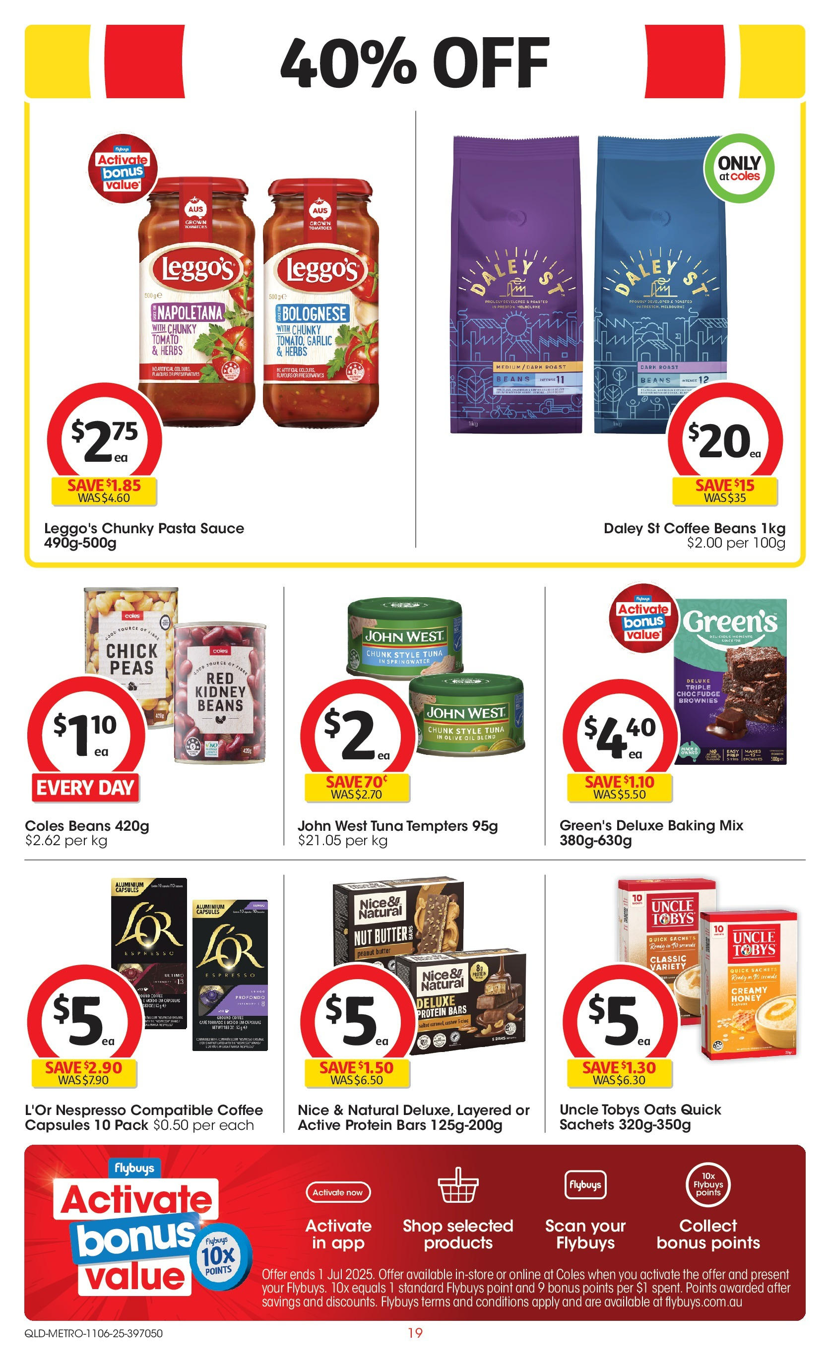 ﻿﻿Coles catalogue valid from 11/06/2025 > Online Australia | Page: 19 | Products: Poitrine de porc, Pince de crabe, Tuna, Dosettes de café Lavazza