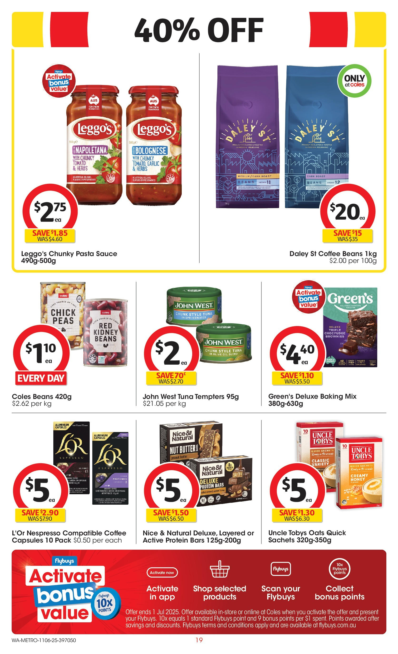 ﻿﻿Coles catalogue valid from 11/06/2025 > Online Australia | Page: 19 | Products: Tomatoes, Garlic, Tuna, Seau à pellets