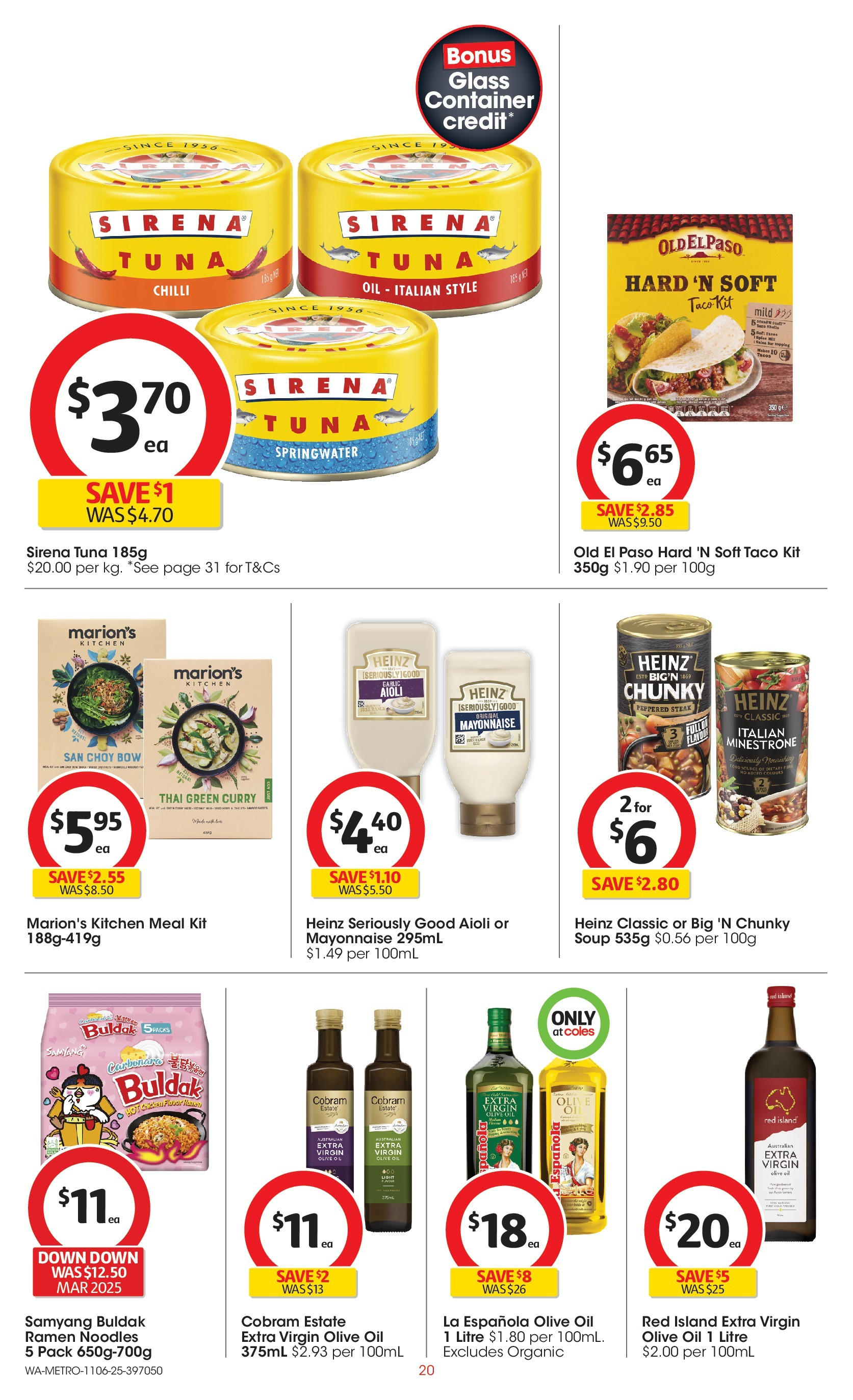 ﻿﻿Coles catalogue valid from 11/06/2025 > Online Australia | Page: 20 | Products: Curry, Olive oil, Steak, Vin mousseux Charles Volner