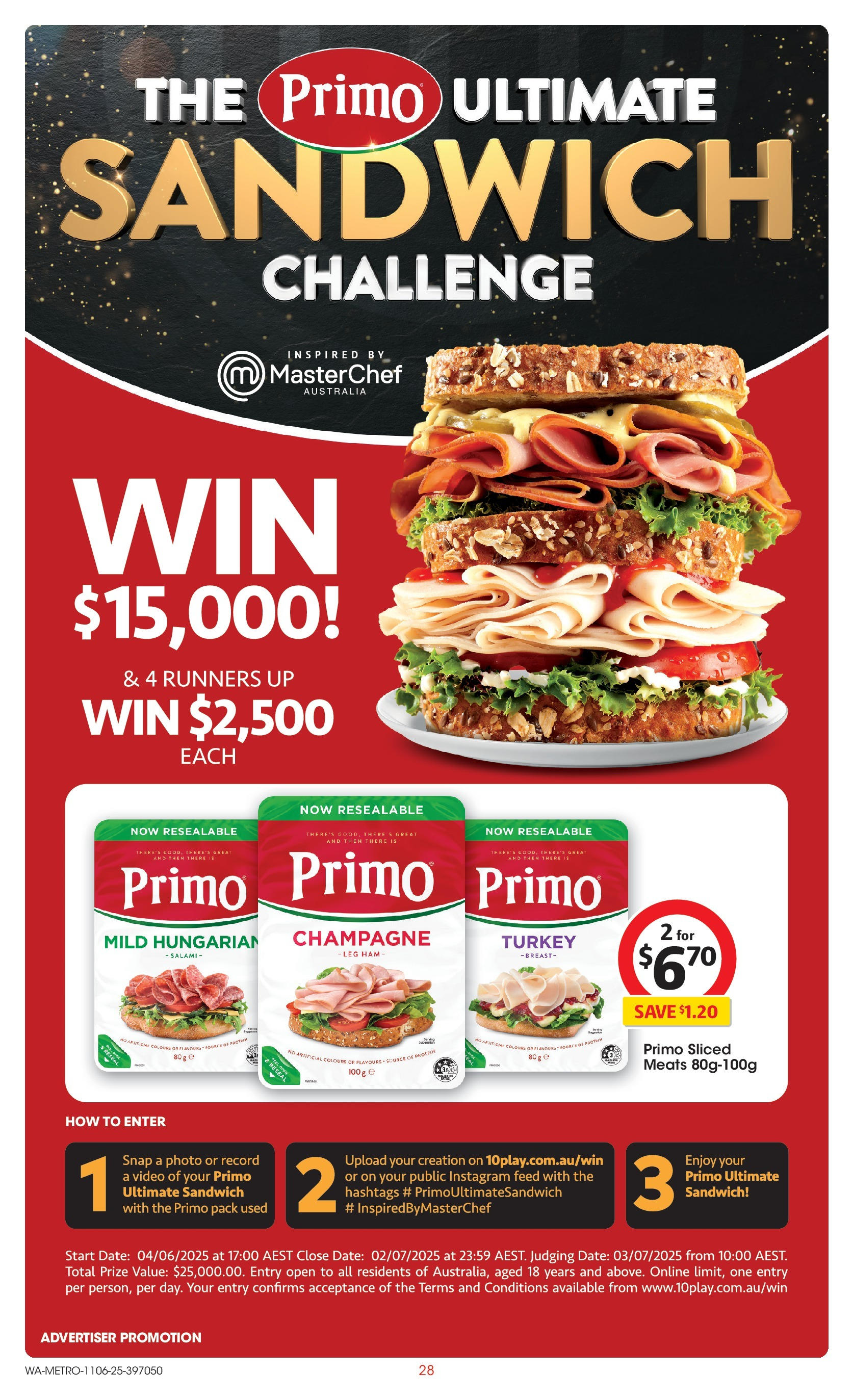 ﻿﻿Coles catalogue valid from 11/06/2025 > Online Australia | Page: 28 | Products: Thon au naturel, Barbecue charbon, Ham, Date