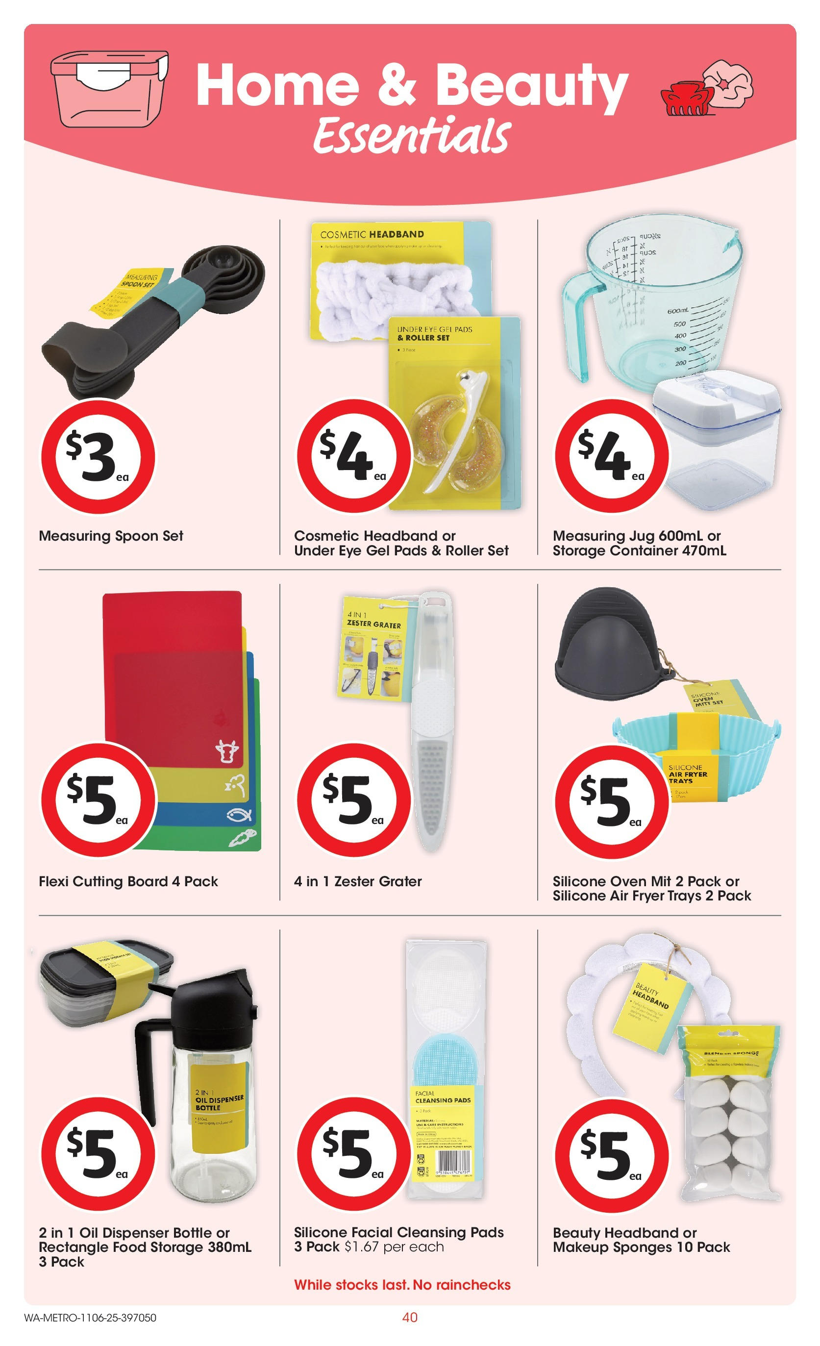 ﻿﻿Coles catalogue valid from 11/06/2025 > Online Australia | Page: 40 | Products: Cuisses de grenouille, Makeup, Food storage, Oven