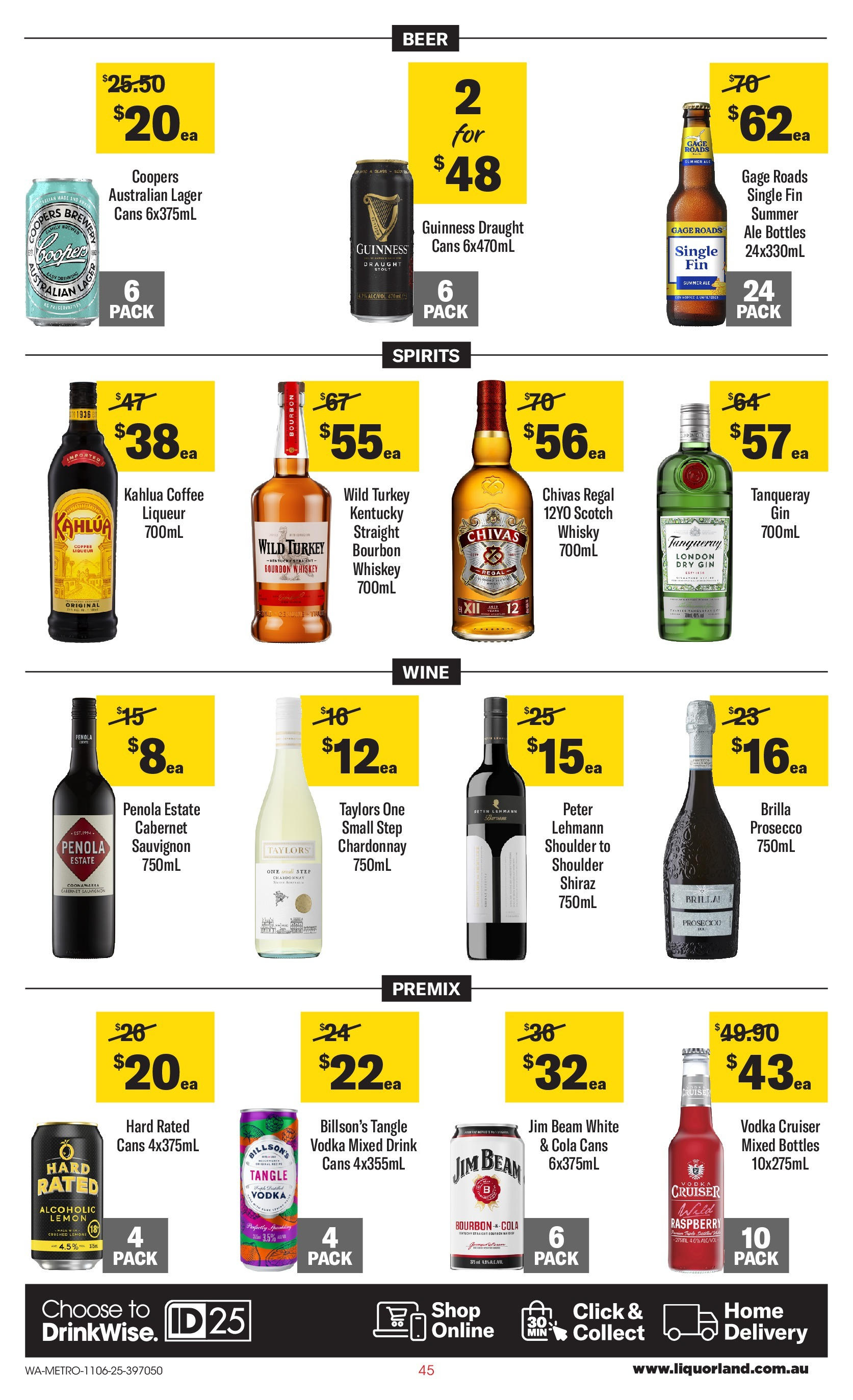 ﻿﻿Coles catalogue valid from 11/06/2025 > Online Australia | Page: 45 | Products: Litière agglomérante, Wine, Vodka, Whiskey
