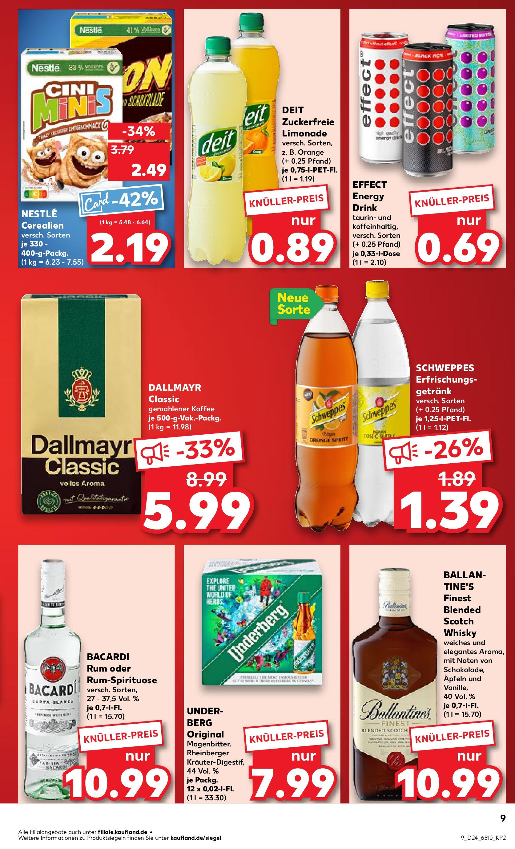 Prospekt Kaufland ab 11.06.2025 » Angebote Online zum Blättern | Seite: 9 | Produkte: Bacardi, Whisky, Energy, Rum