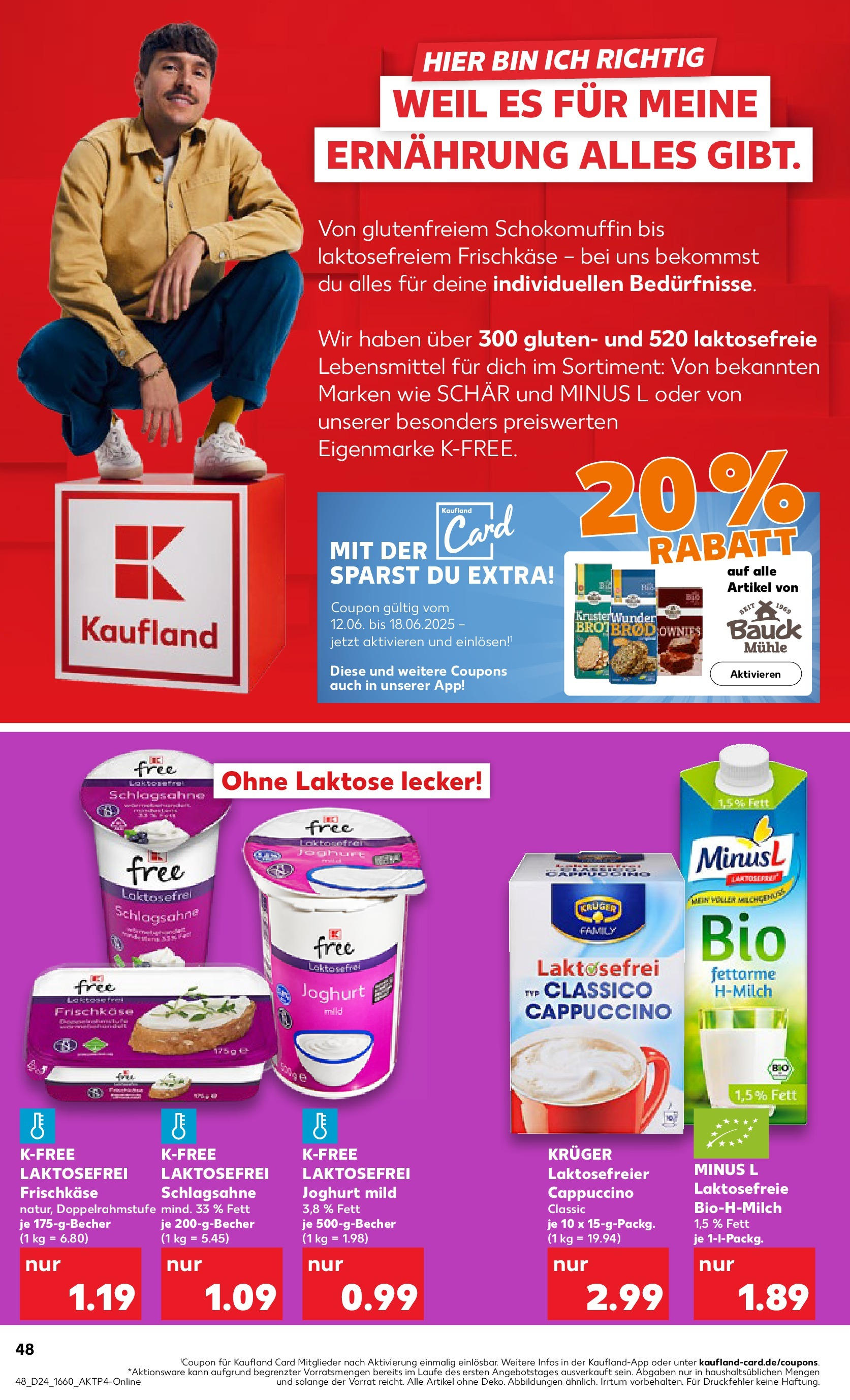Prospekt Kaufland ab 11.06.2025 » Angebote Online zum Blättern | Seite: 48 | Produkte: Mühle, Schlagsahne, Joghurt, Wein