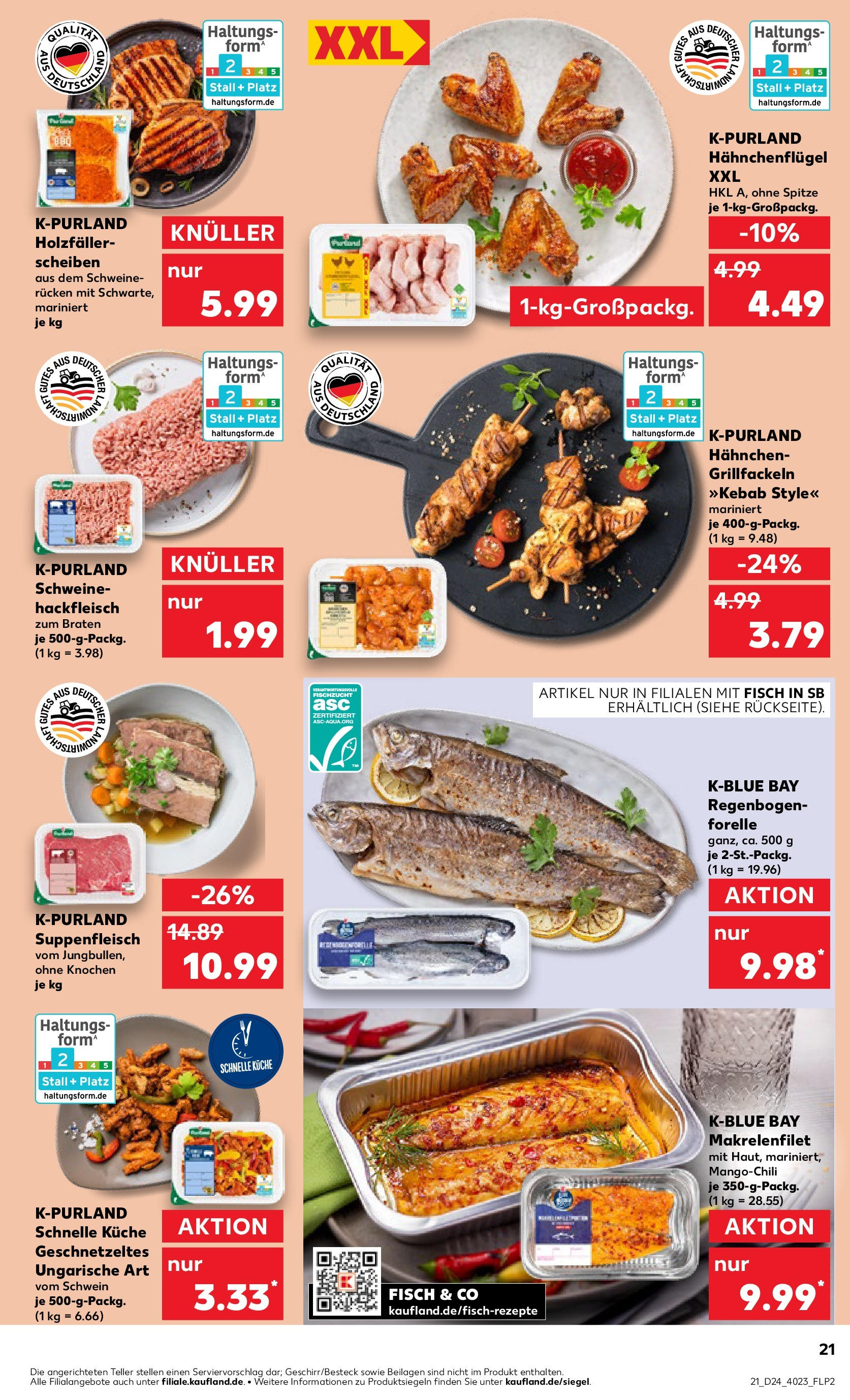 Prospekt Kaufland ab 12.06.2025 » Angebote Online zum Blättern | Seite: 21 | Produkte: Küche, Suppenfleisch, Schweinerucken, Hackfleisch