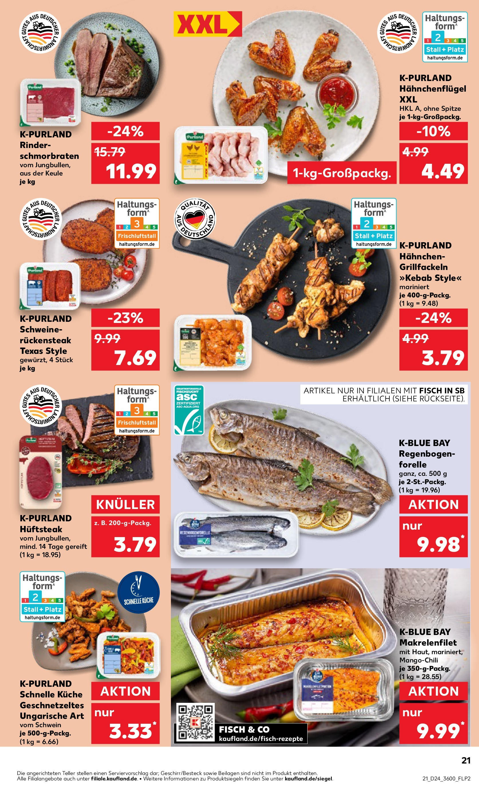 Prospekt Kaufland ab 11.06.2025 » Angebote Online zum Blättern | Seite: 21 | Produkte: Hahnchen, Küche, Fisch