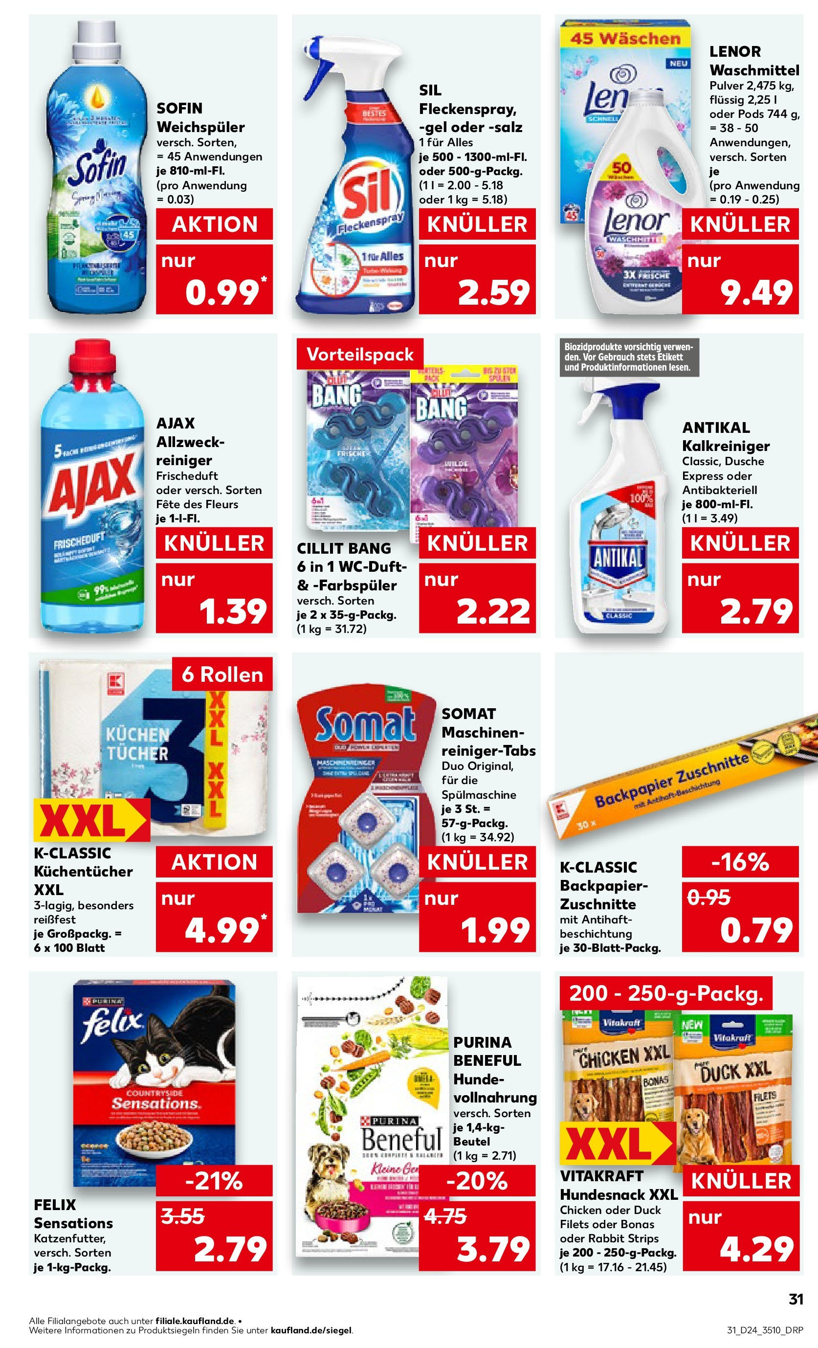 Prospekt Kaufland ab 11.06.2025 » Angebote Online zum Blättern | Seite: 31 | Produkte: Dusche, Weichspüler, Waschmittel, Salz