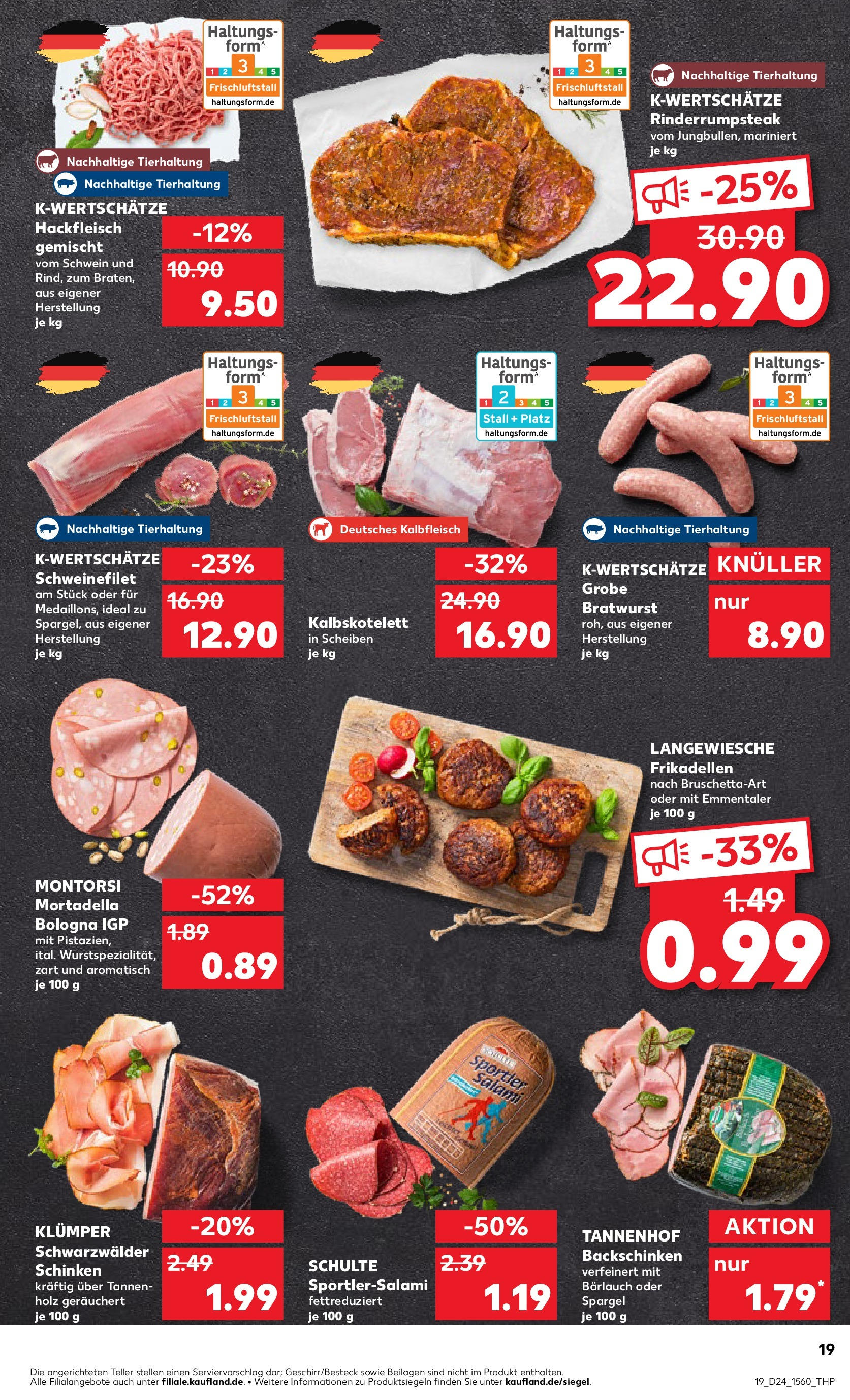 Prospekt Kaufland ab 11.06.2025 » Angebote Online zum Blättern | Seite: 19 | Produkte: Bratwurst, Schweinefilet, Schinken, Hackfleisch