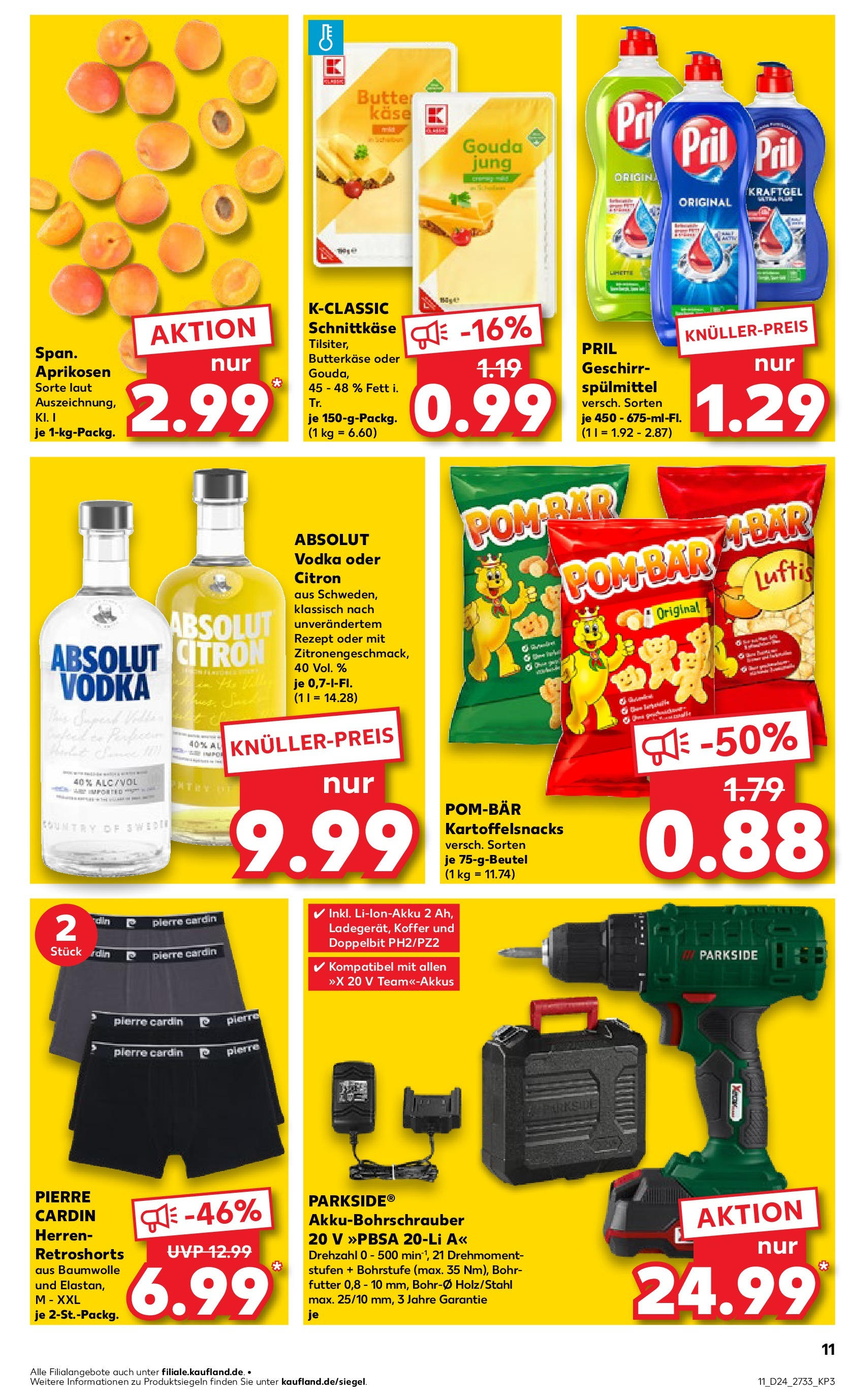 Prospekt Kaufland ab 11.06.2025 » Angebote Online zum Blättern | Seite: 11 | Produkte: POM-BÄR, Vodka, Pril, Koffer