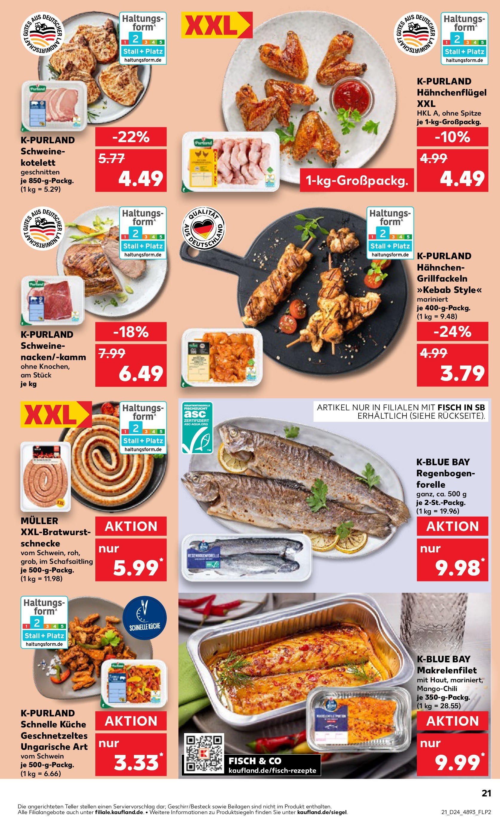 Prospekt Kaufland ab 11.06.2025 » Angebote Online zum Blättern | Seite: 21 | Produkte: Hahnchen, Küche, Fisch