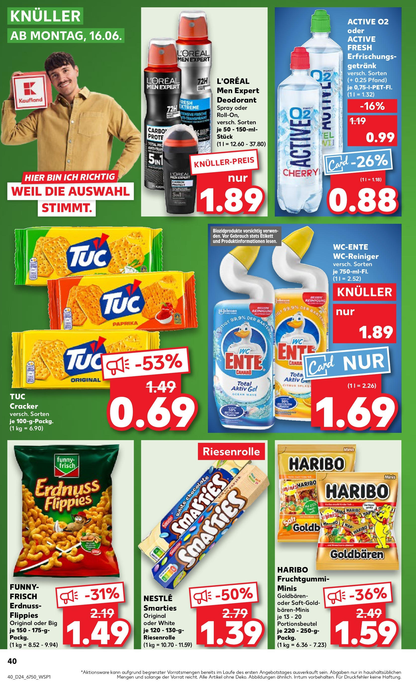 Prospekt Kaufland ab 11.06.2025 » Angebote Online zum Blättern | Seite: 40 | Produkte: Funny frisch, Paprika, Saft, Ente