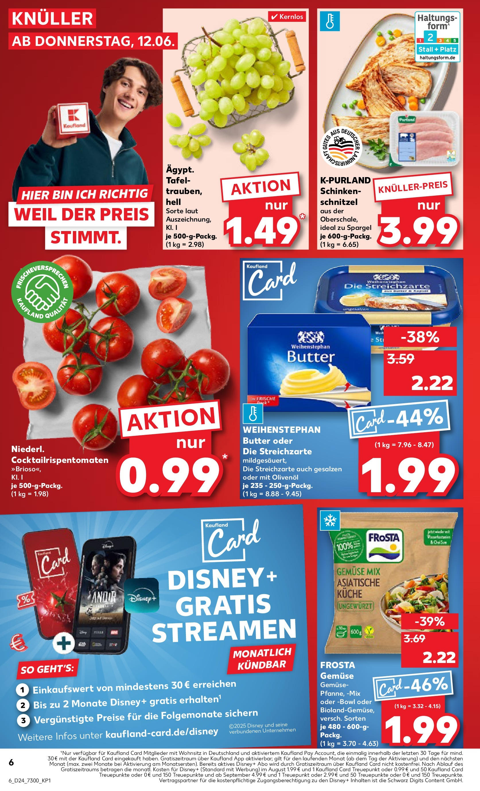 Prospekt Kaufland ab 11.06.2025 » Angebote Online zum Blättern | Seite: 6 | Produkte: Butter, Spargel, Frosta, Gemüse