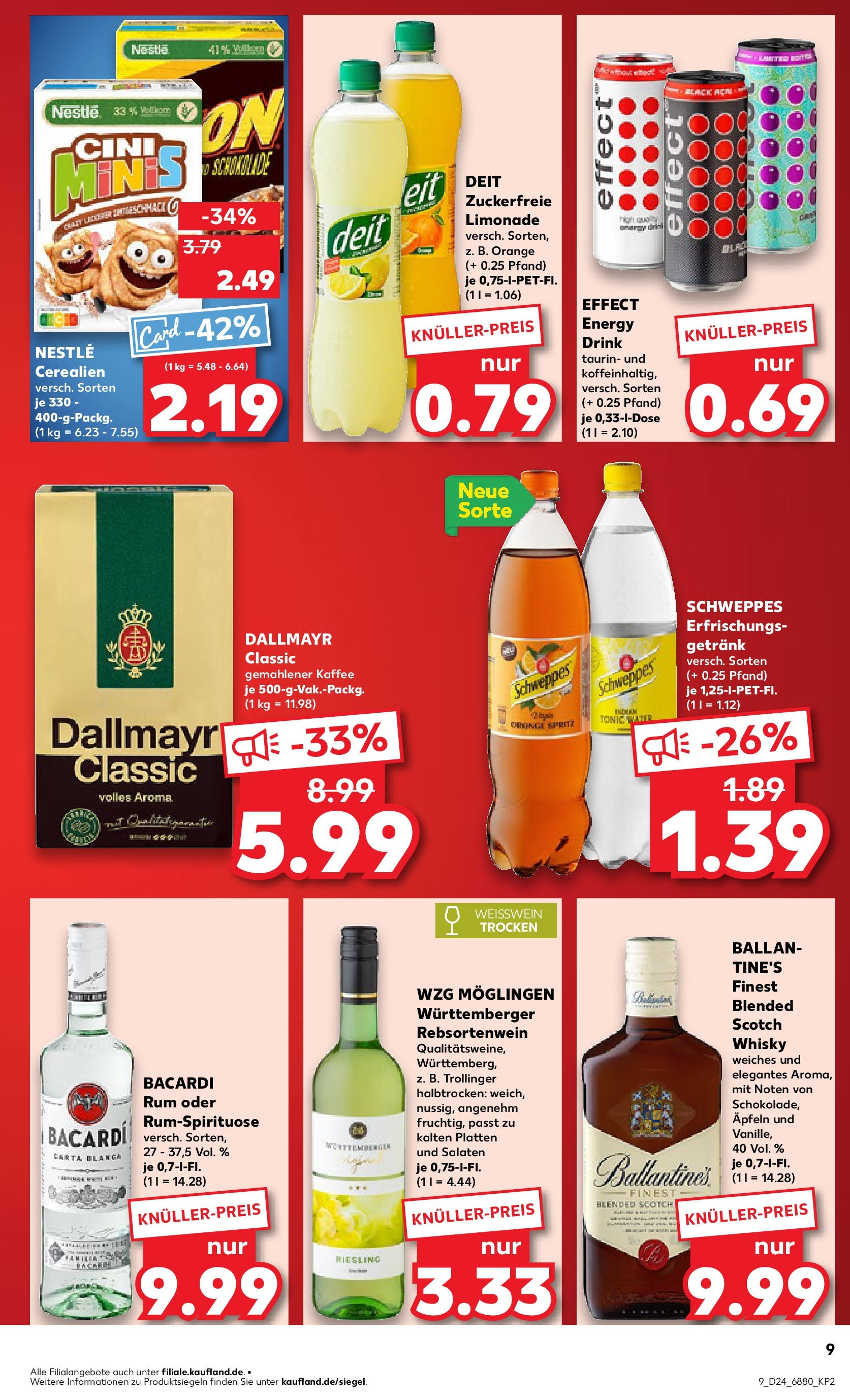 Prospekt Kaufland ab 11.06.2025 » Angebote Online zum Blättern | Seite: 9 | Produkte: Whisky, Energy, Weißwein trocken, Rum