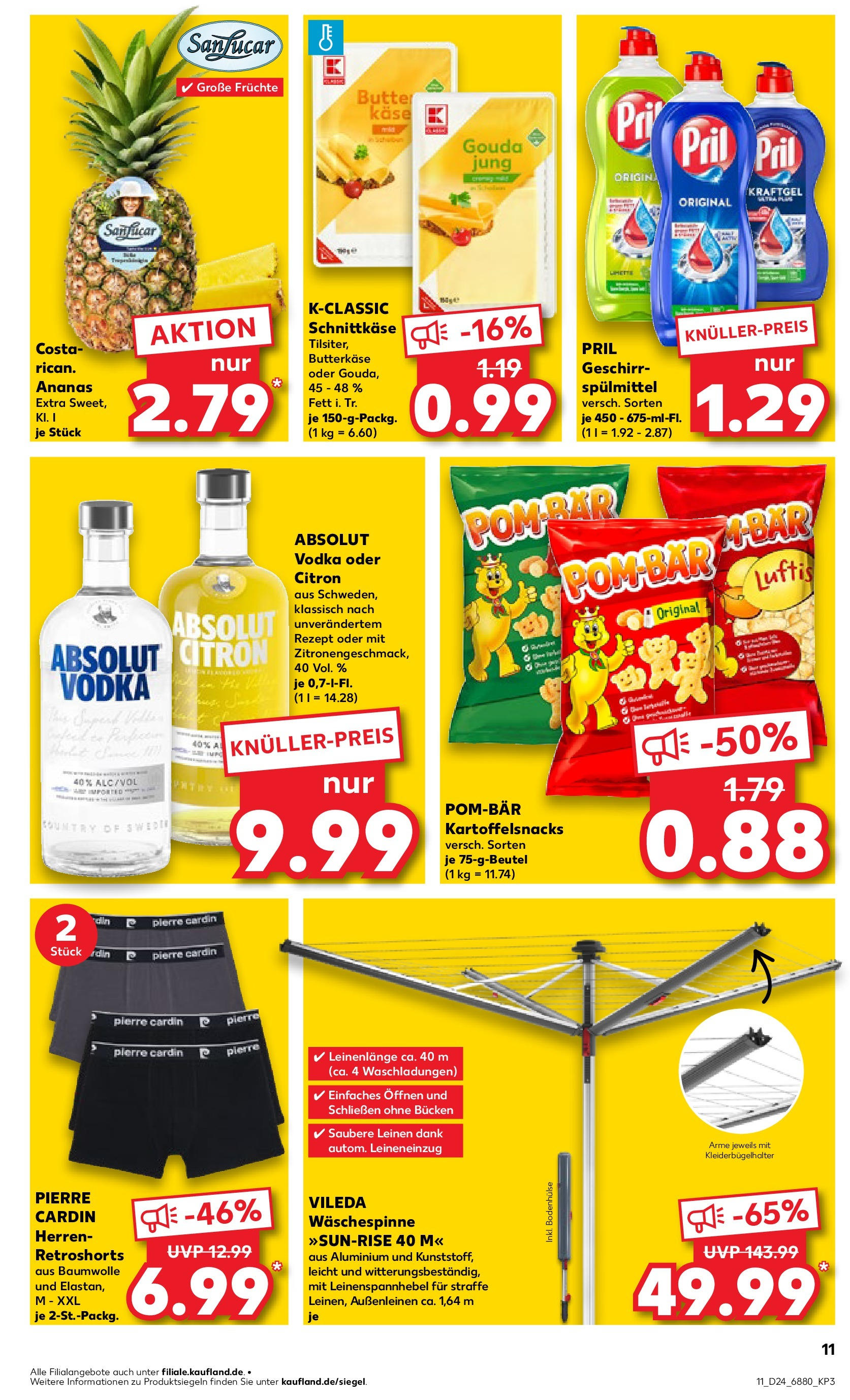 Prospekt Kaufland ab 11.06.2025 » Angebote Online zum Blättern | Seite: 11 | Produkte: Käse, Gouda, Vodka, Chips
