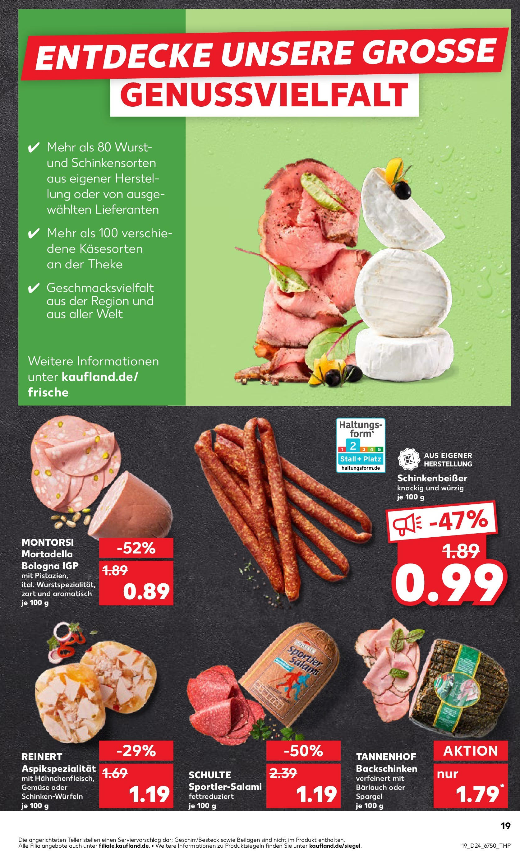 Prospekt Kaufland ab 11.06.2025 » Angebote Online zum Blättern | Seite: 19 | Produkte: Theke, Spargel, Wurst, Salami