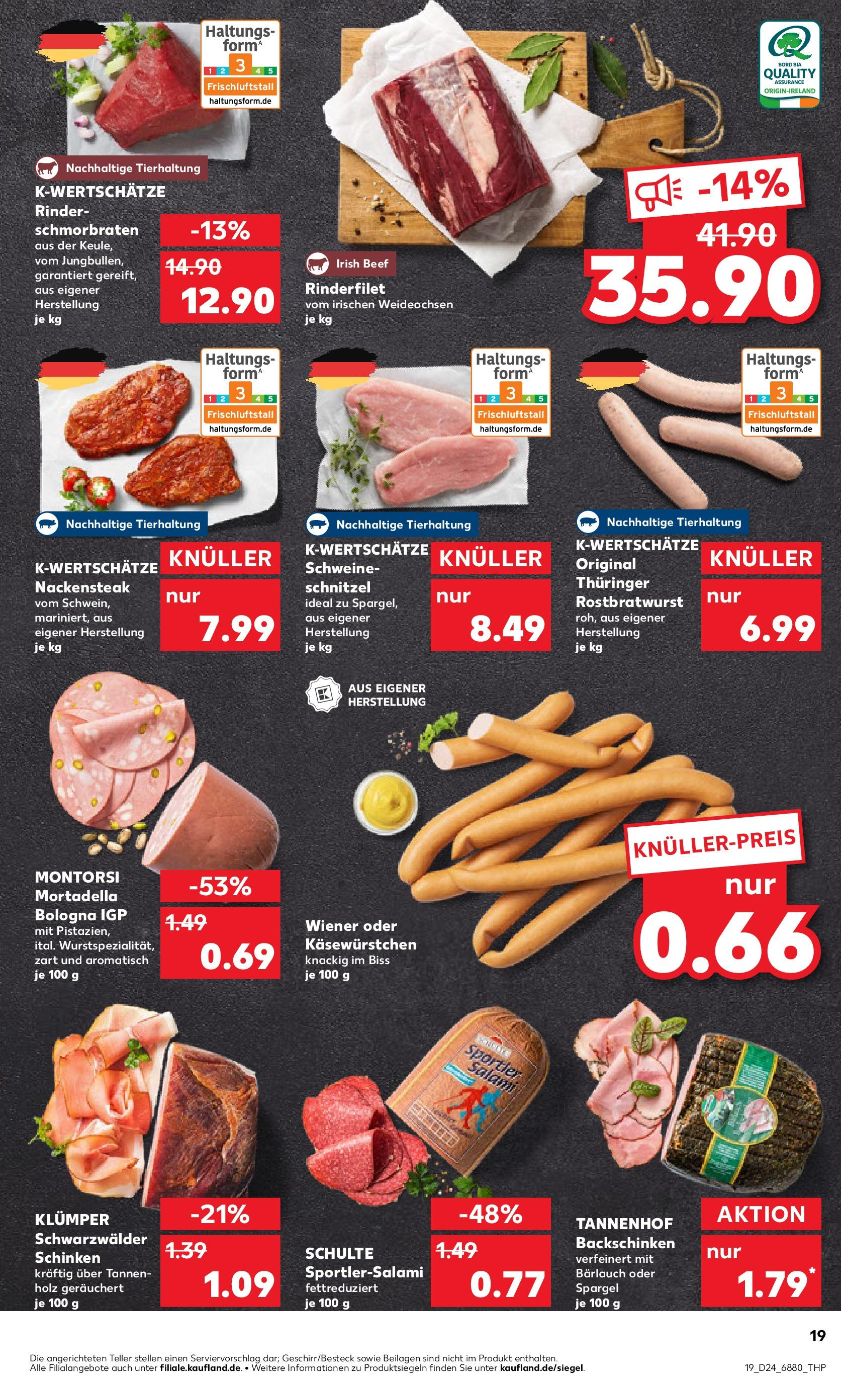 Prospekt Kaufland ab 11.06.2025 » Angebote Online zum Blättern | Seite: 19 | Produkte: Rinderfilet, Spargel, Schnitzel, Schinken