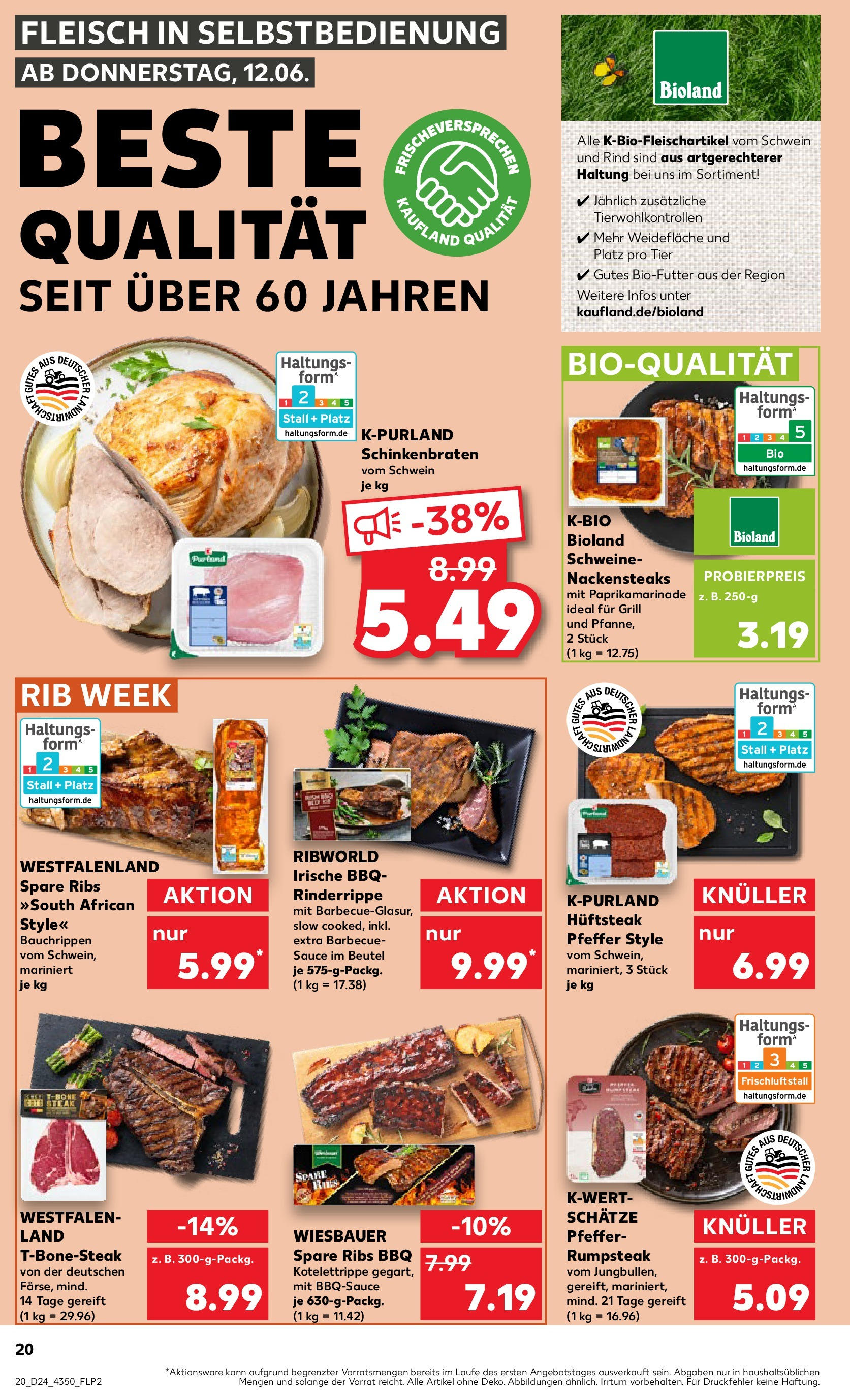 Prospekt Kaufland ab 11.06.2025 » Angebote Online zum Blättern | Seite: 20 | Produkte: Grill, Spare ribs, Pfeffer, Fleisch