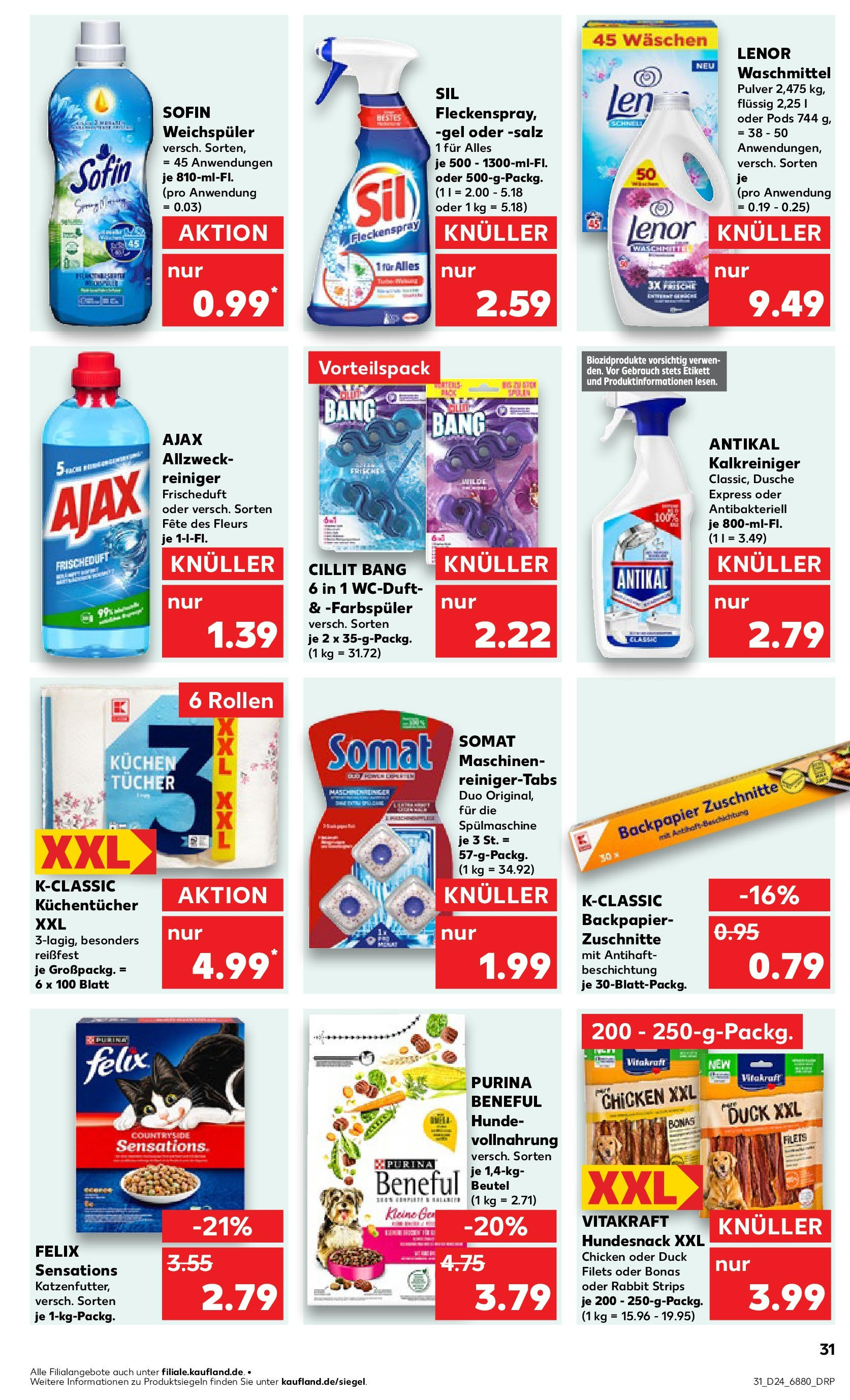 Prospekt Kaufland ab 11.06.2025 » Angebote Online zum Blättern | Seite: 31 | Produkte: Dusche, Waschmittel, Salz, Kuchen