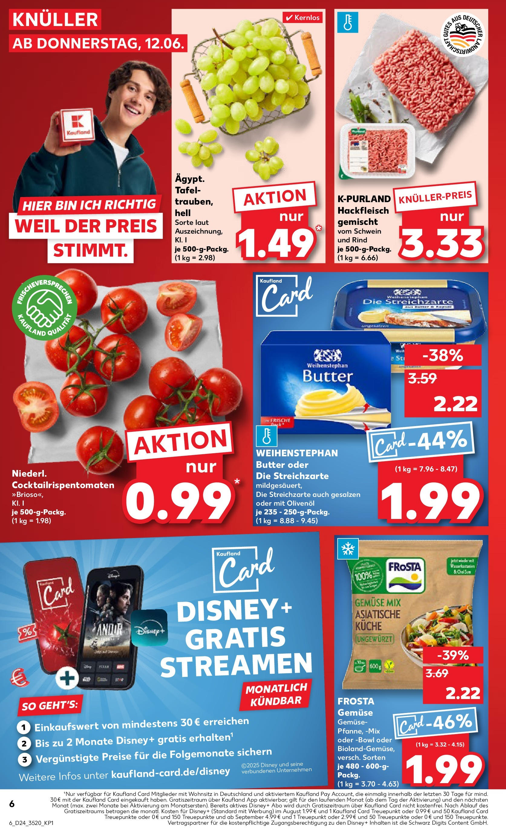 Prospekt Kaufland ab 11.06.2025 » Angebote Online zum Blättern | Seite: 6 | Produkte: Olivenol, Küche, Weihenstephan butter, Hackfleisch