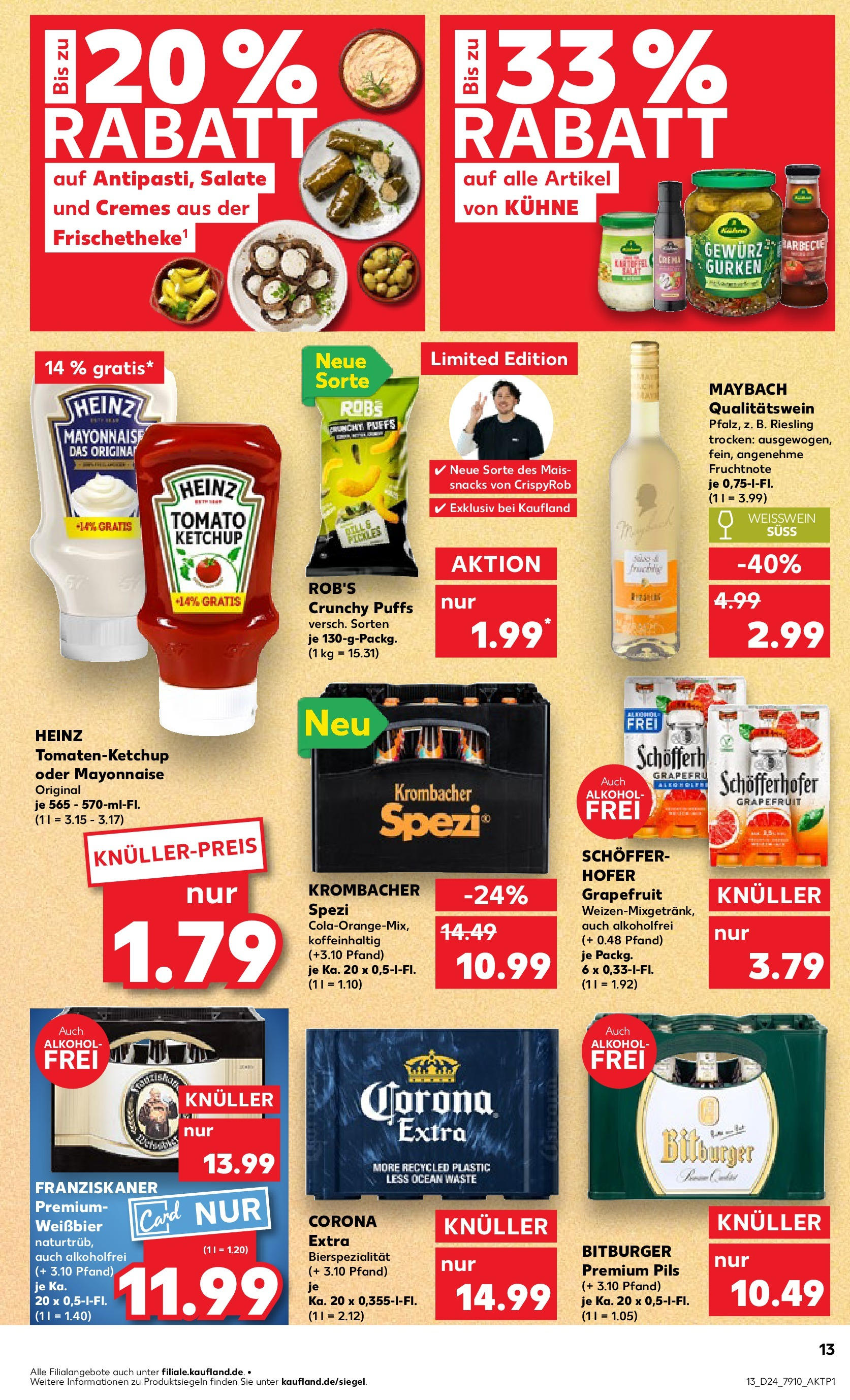 Prospekt Kaufland ab 11.06.2025 » Angebote Online zum Blättern | Seite: 13 | Produkte: Weißwein, Weißbier, Grapefruit, Ketchup