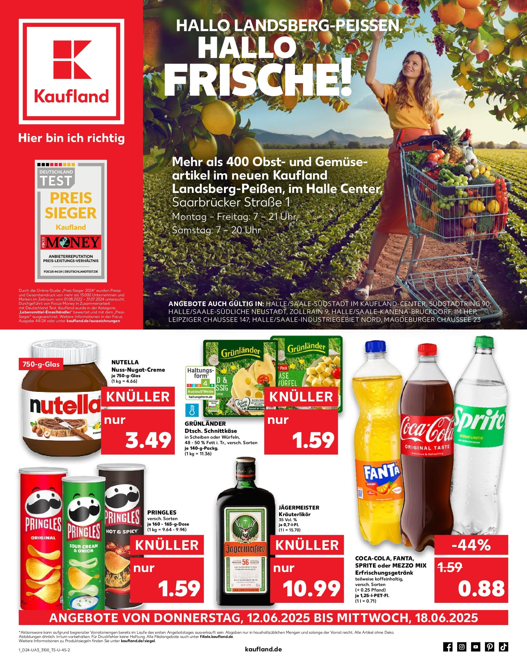 Prospekt Kaufland ab 11.06.2025 » Angebote und Werbung Online | Seite: 1 | Produkte: Fanta, Sprite, Grunlander, Limette Prospekt Kaufland ab 11.06.2025 » Angebote Online zum Blättern | Seite: 1 | Produkte: Fanta, Sprite, Grunlander, Limette