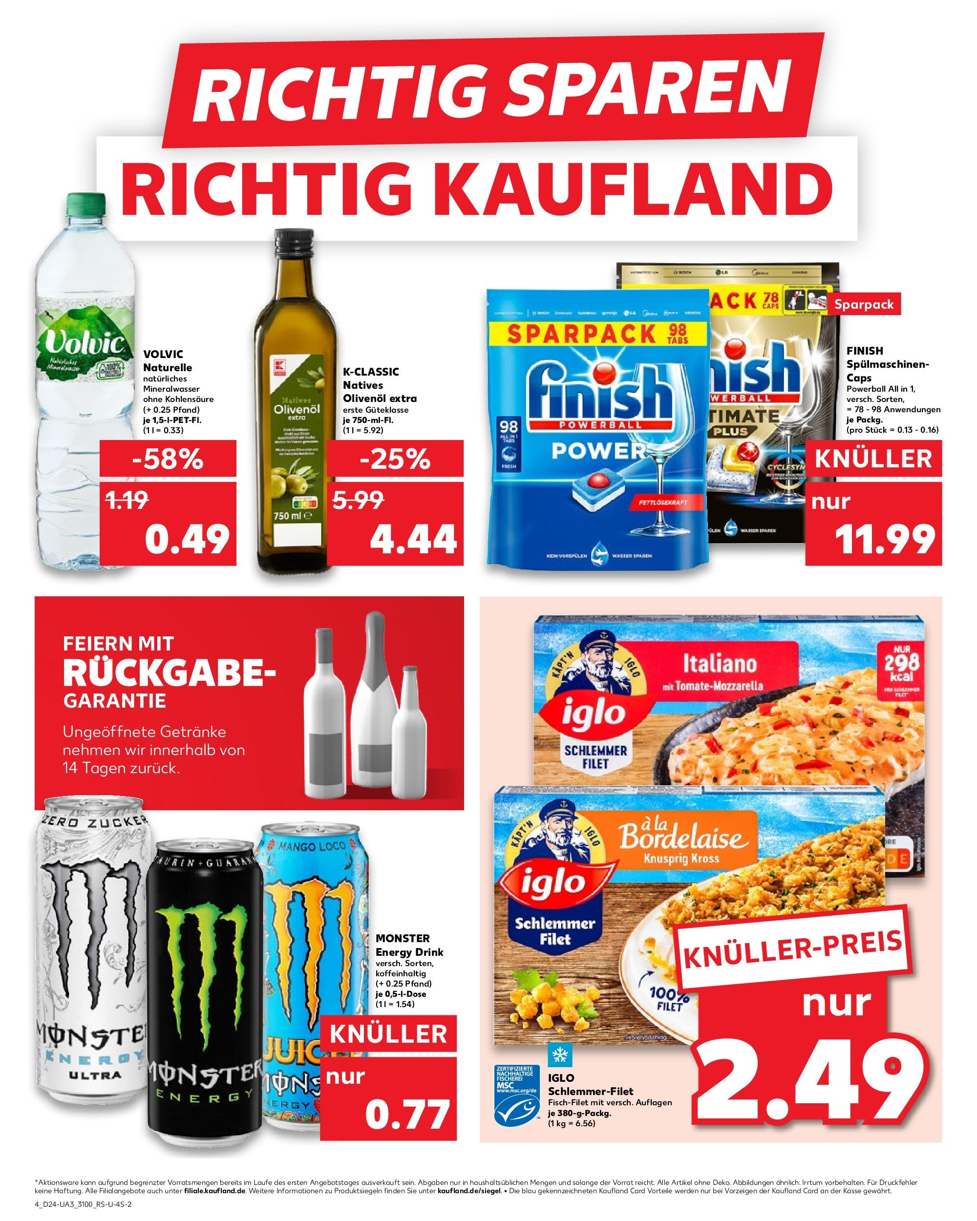 Prospekt Kaufland ab 11.06.2025 » Angebote und Werbung Online | Seite: 4 | Produkte: Iglo, Olivenol, Finish, Wasser Prospekt Kaufland ab 11.06.2025 » Angebote Online zum Blättern | Seite: 4 | Produkte: Iglo, Olivenol, Finish, Wasser