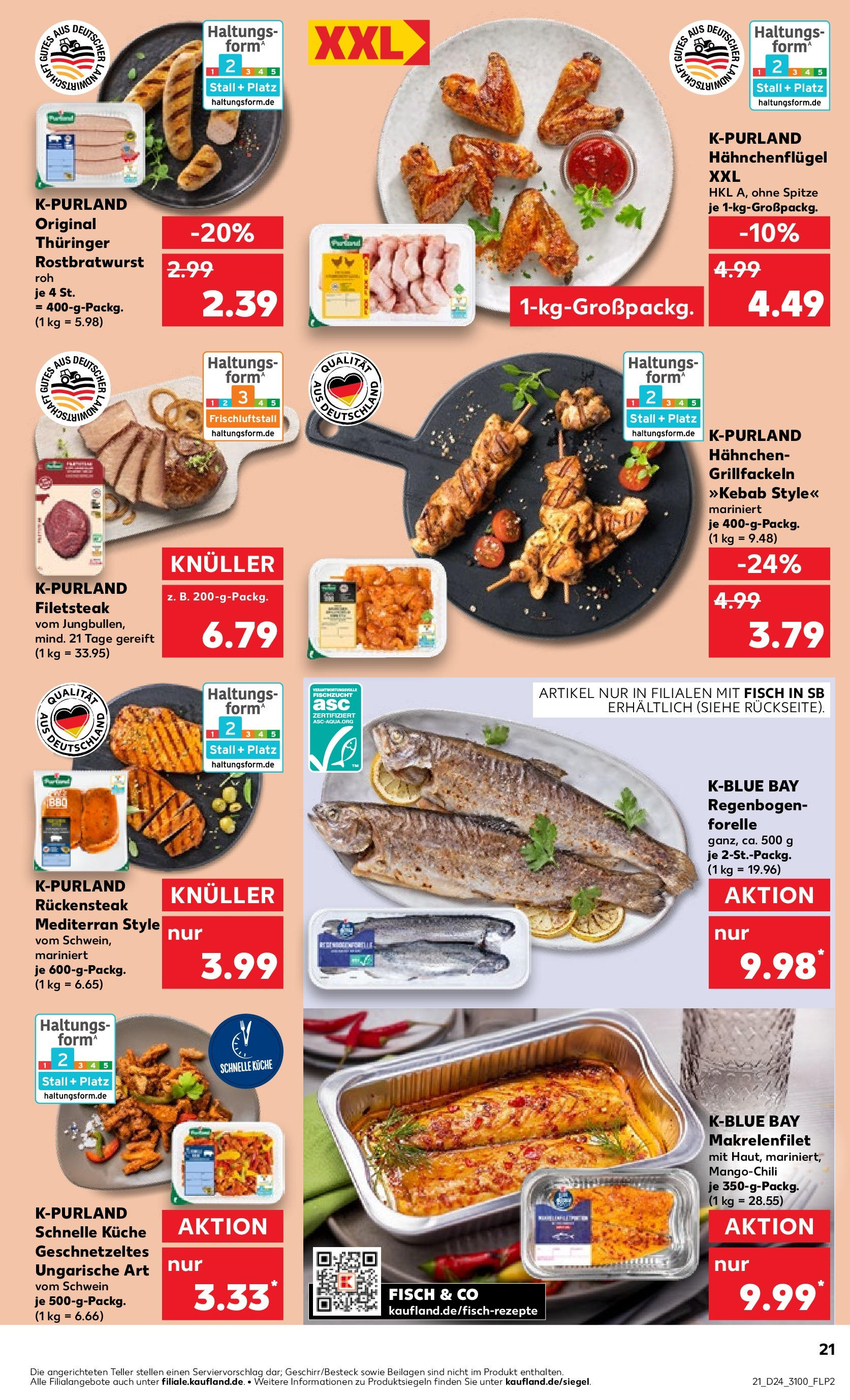 Prospekt Kaufland ab 11.06.2025 » Angebote und Werbung Online | Seite: 25 | Produkte: Hahnchen, Küche, Fisch, Steak Prospekt Kaufland ab 11.06.2025 » Angebote Online zum Blättern | Seite: 25 | Produkte: Hahnchen, Küche, Fisch, Steak