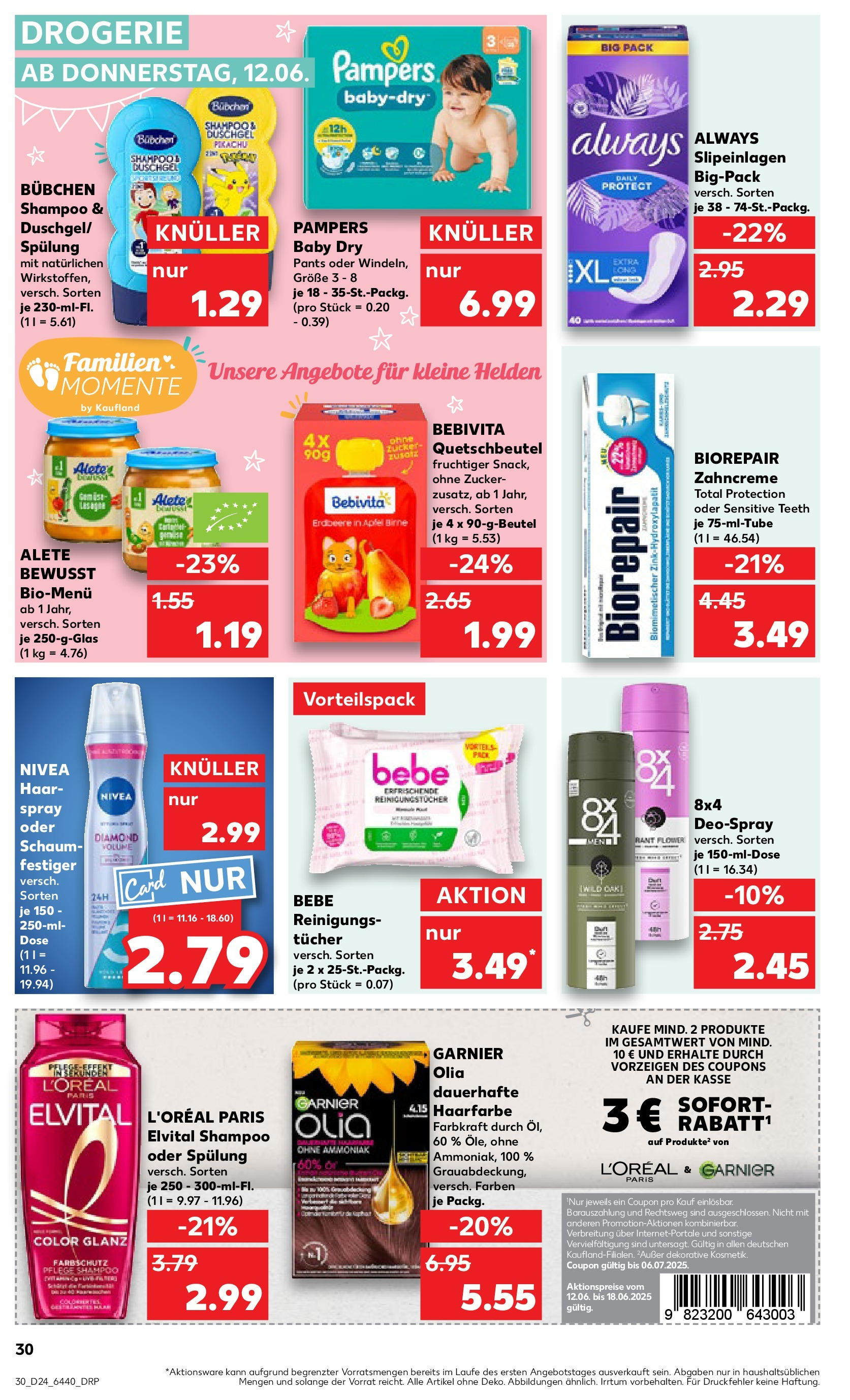 Prospekt Kaufland ab 11.06.2025 » Angebote Online zum Blättern | Seite: 30 | Produkte: Äpfel, Shampoo, Haarfarbe, Duschgel