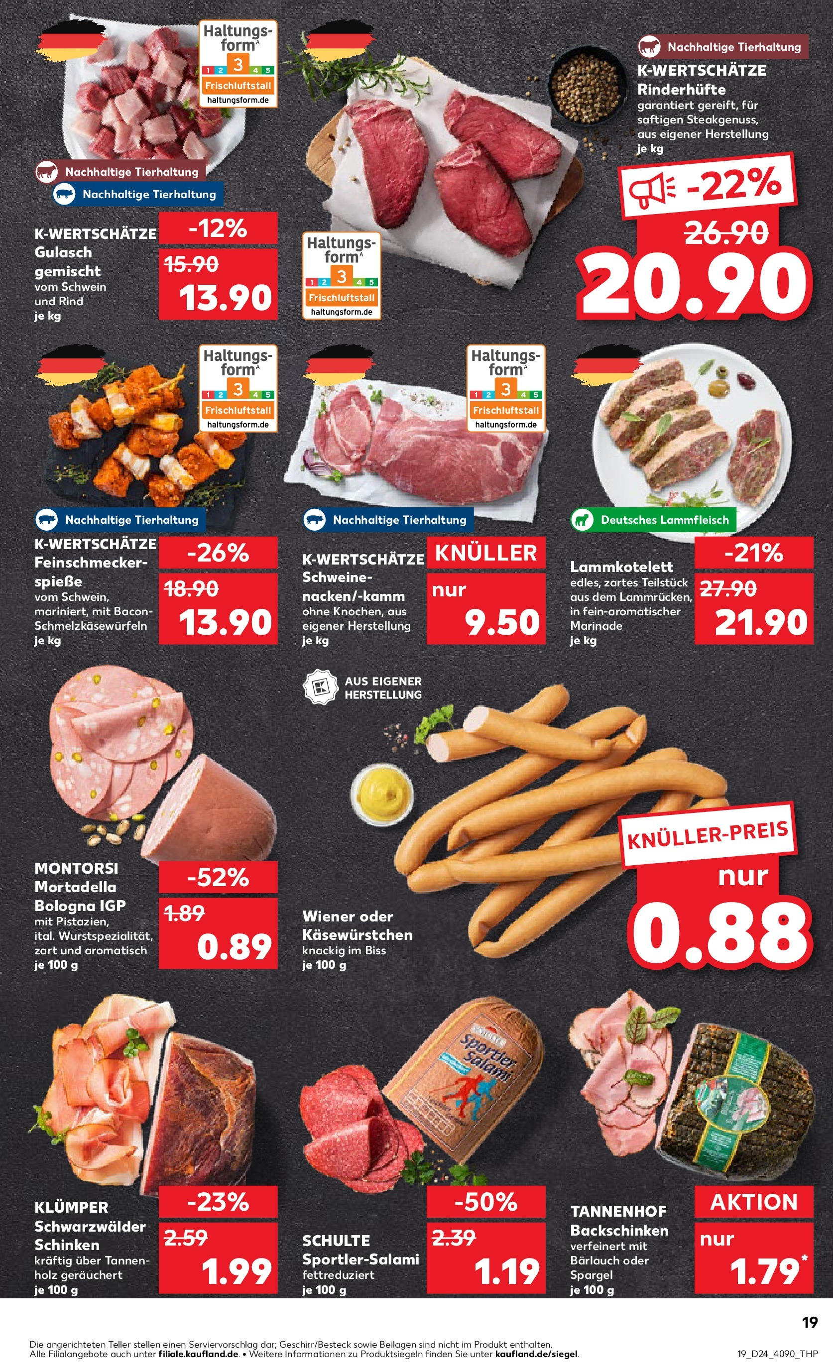 Prospekt Kaufland ab 11.06.2025 » Angebote Online zum Blättern | Seite: 19 | Produkte: Spieße, Spargel, Gulasch, Salami