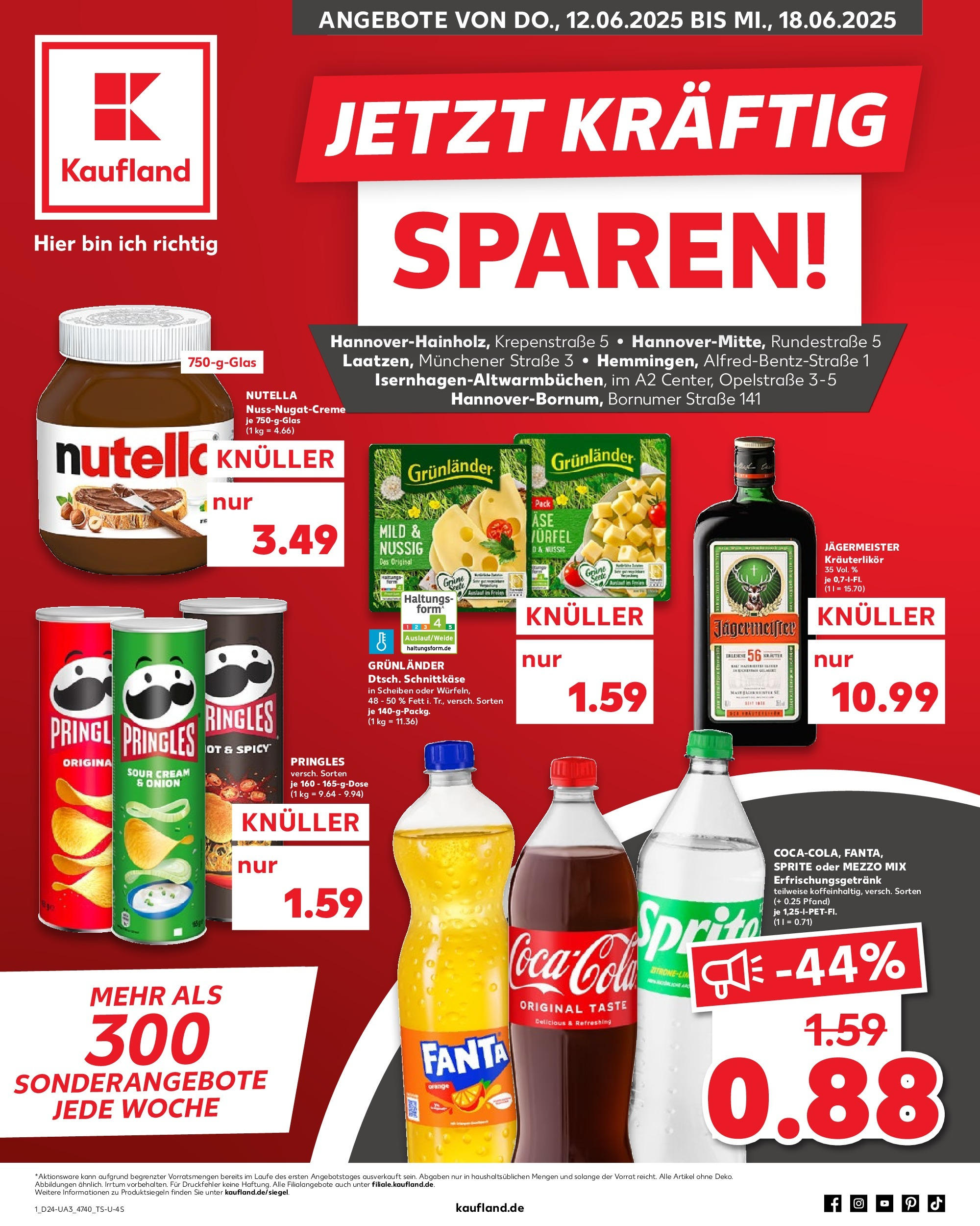Prospekt Kaufland ab 11.06.2025 » Angebote und Werbung Online | Seite: 1 | Produkte: Mezzo mix, Grunlander, Pringles, Chips Prospekt Kaufland ab 11.06.2025 » Angebote Online zum Blättern | Seite: 1 | Produkte: Mezzo mix, Grunlander, Pringles, Chips