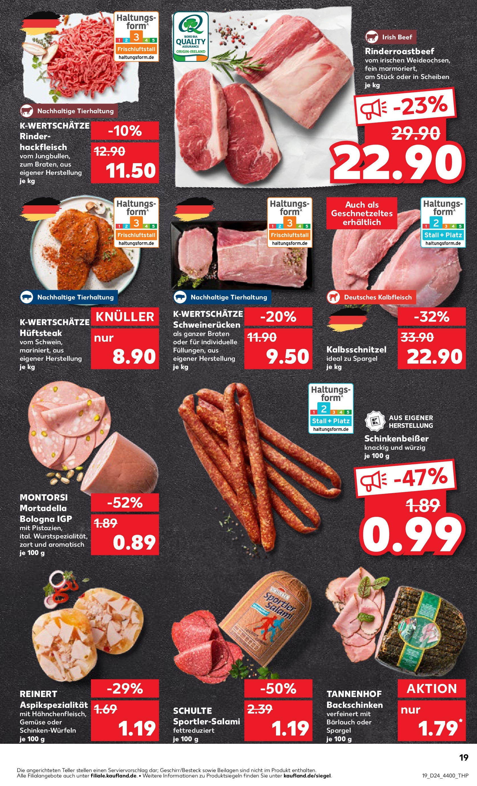 Prospekt Kaufland ab 11.06.2025 » Angebote Online zum Blättern | Seite: 19 | Produkte: Gemüse, Salami, Steak, Hackfleisch