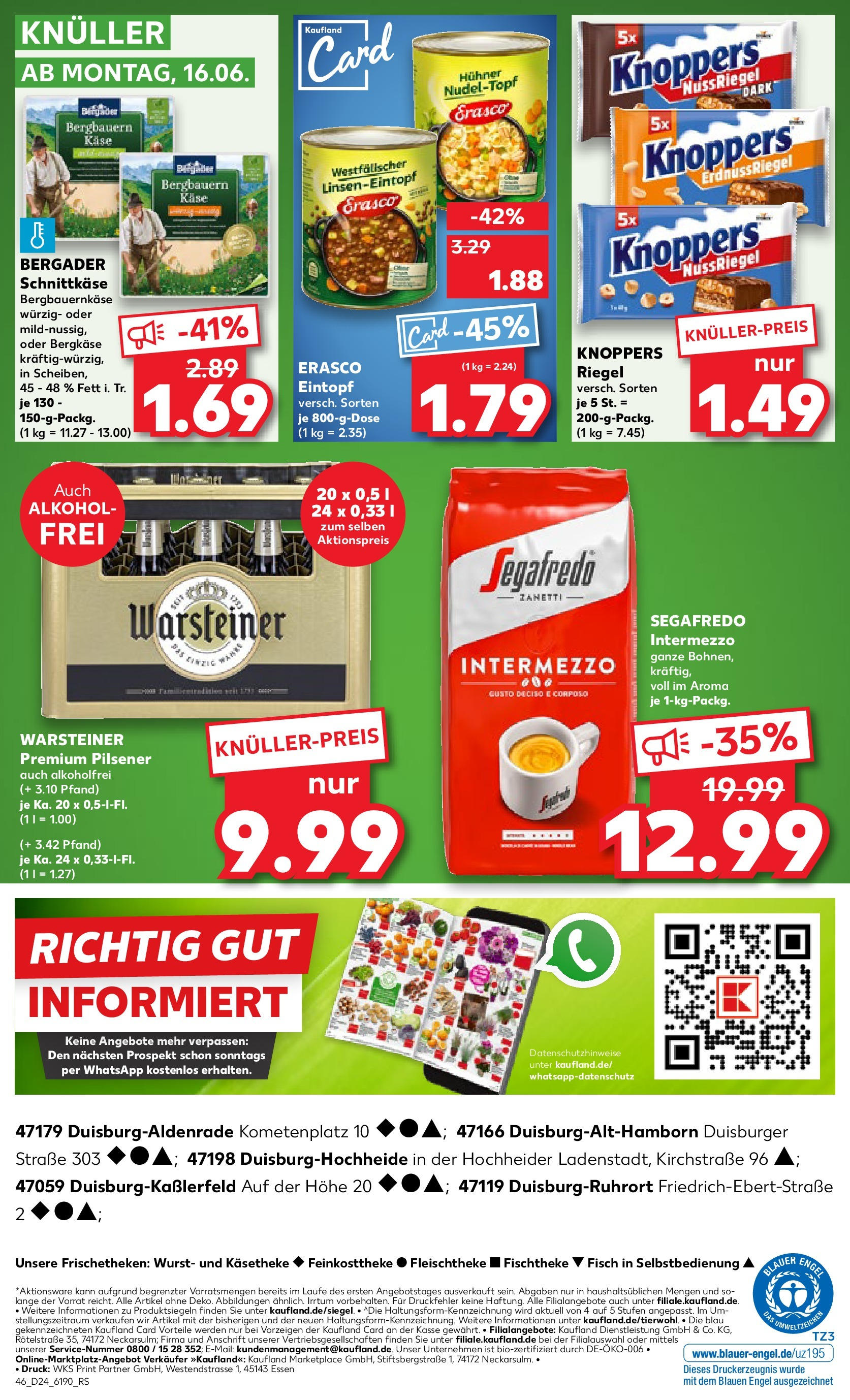 Prospekt Kaufland ab 15.06.2025 » Angebote Online zum Blättern | Seite: 7 | Produkte: Käse, Fisch, Wurst, Erasco