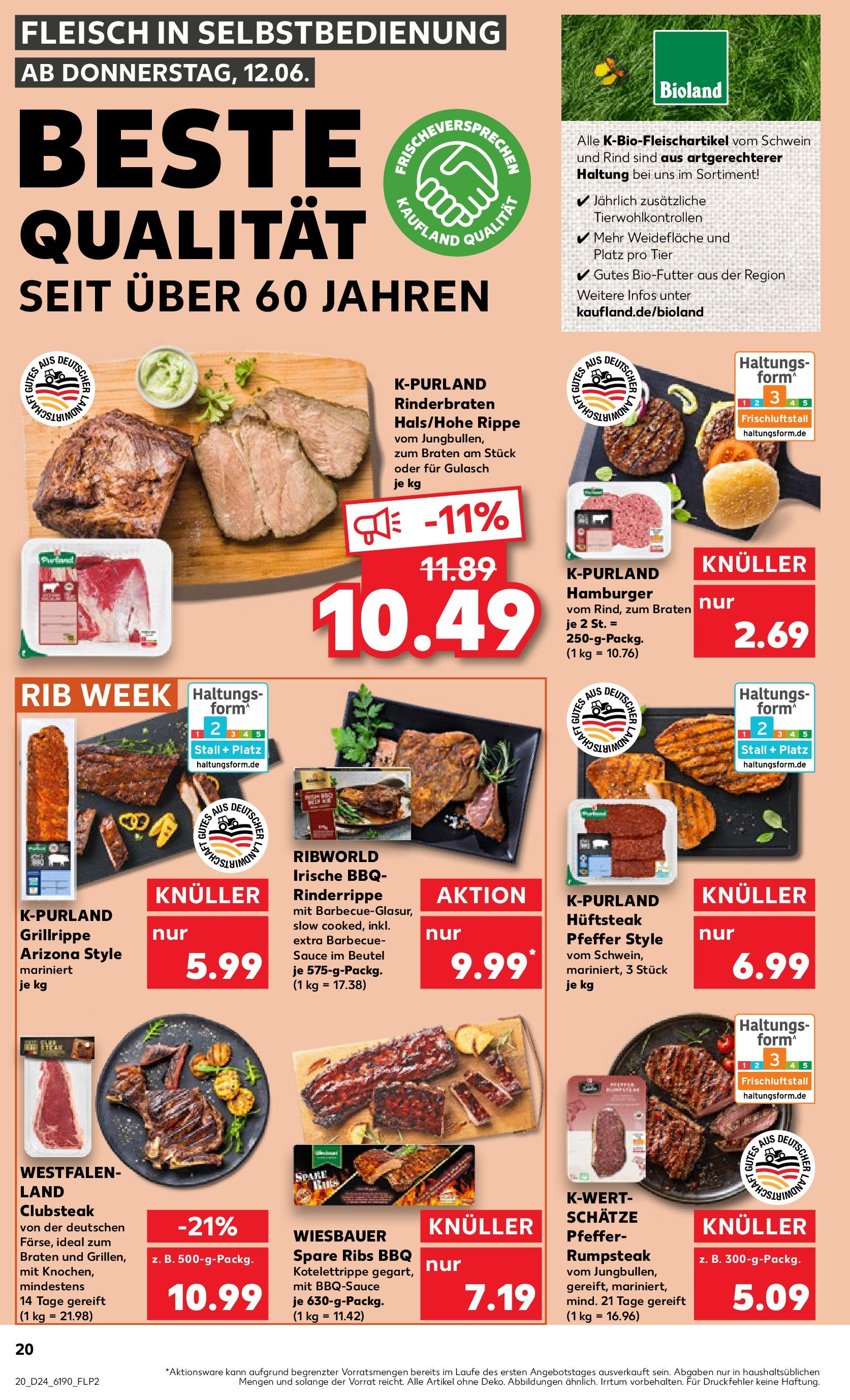 Prospekt Kaufland ab 15.06.2025 » Angebote Online zum Blättern | Seite: 35 | Produkte: Rinderbraten, Spare ribs, Pfeffer, Fleisch