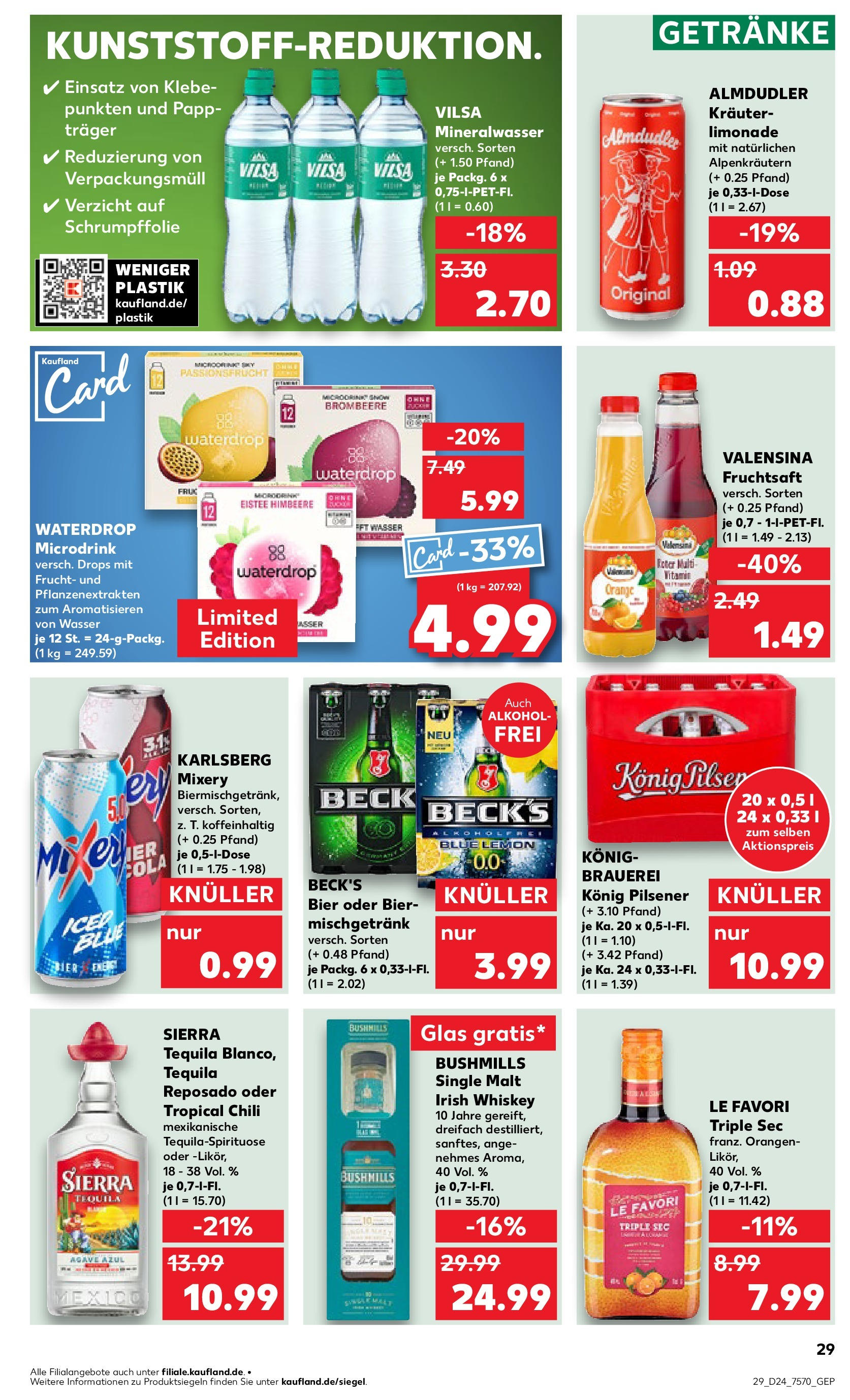 Prospekt Kaufland ab 11.06.2025 » Angebote Online zum Blättern | Seite: 29 | Produkte: Konig pilsener, Bier, Wasser, Mixery