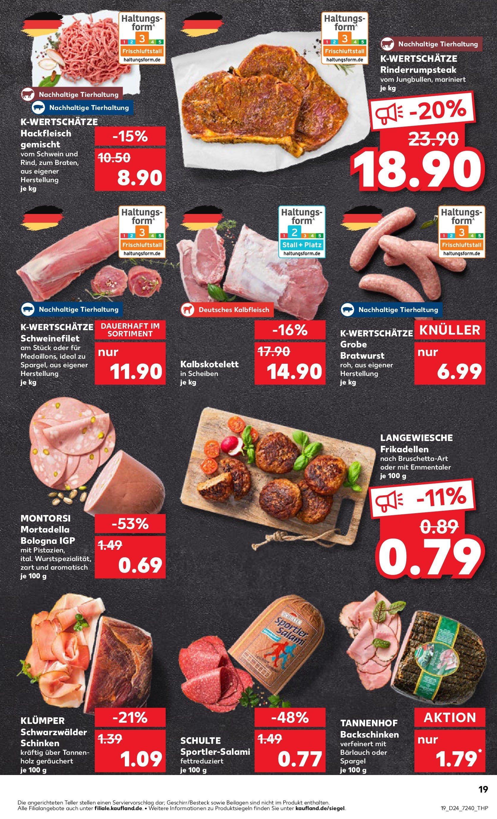 Prospekt Kaufland ab 11.06.2025 » Angebote Online zum Blättern | Seite: 19 | Produkte: Spargel, Salami, Steak, Hackfleisch
