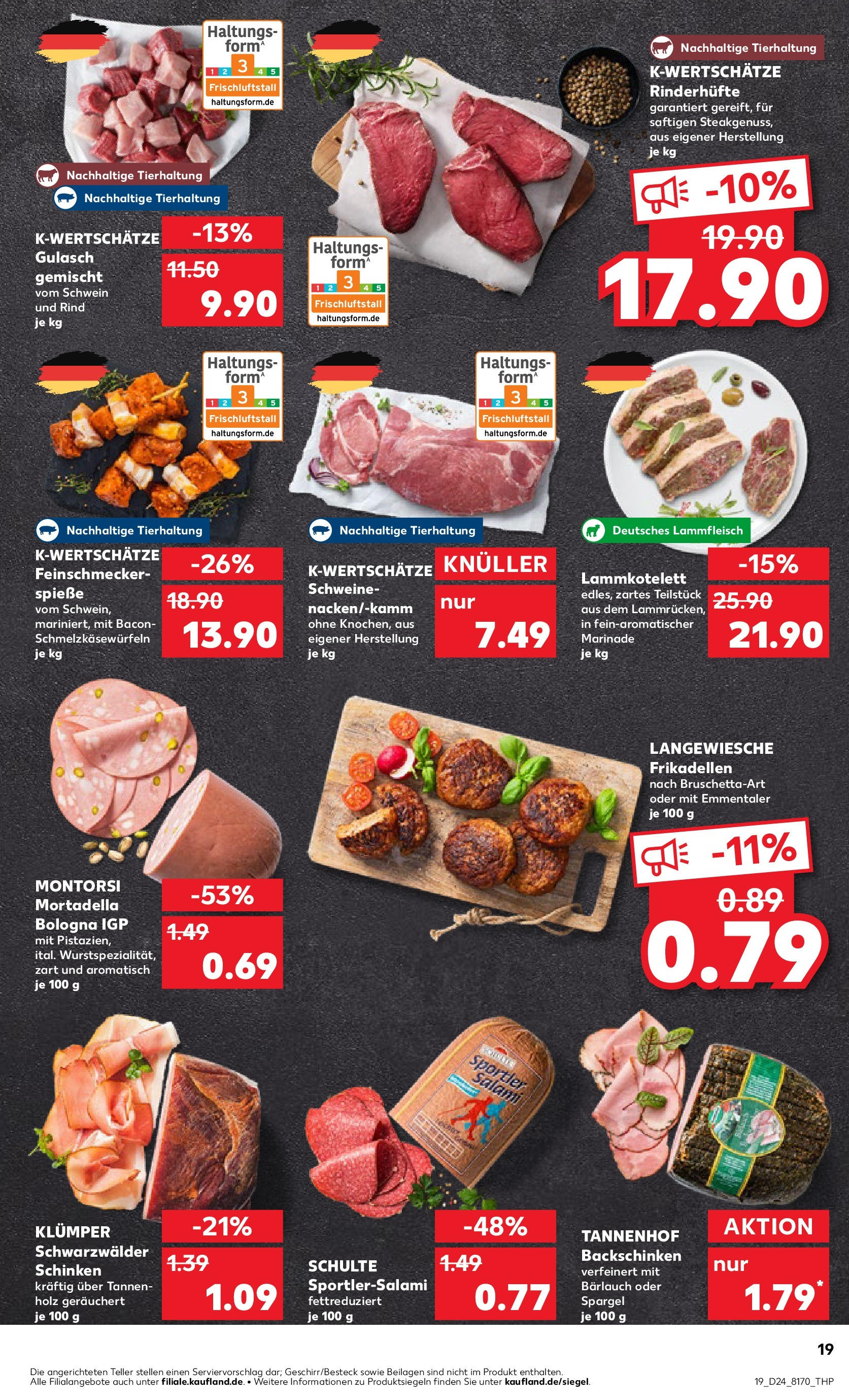 Prospekt Kaufland ab 11.06.2025 » Angebote Online zum Blättern | Seite: 19 | Produkte: Spieße, Spargel, Gulasch, Salami