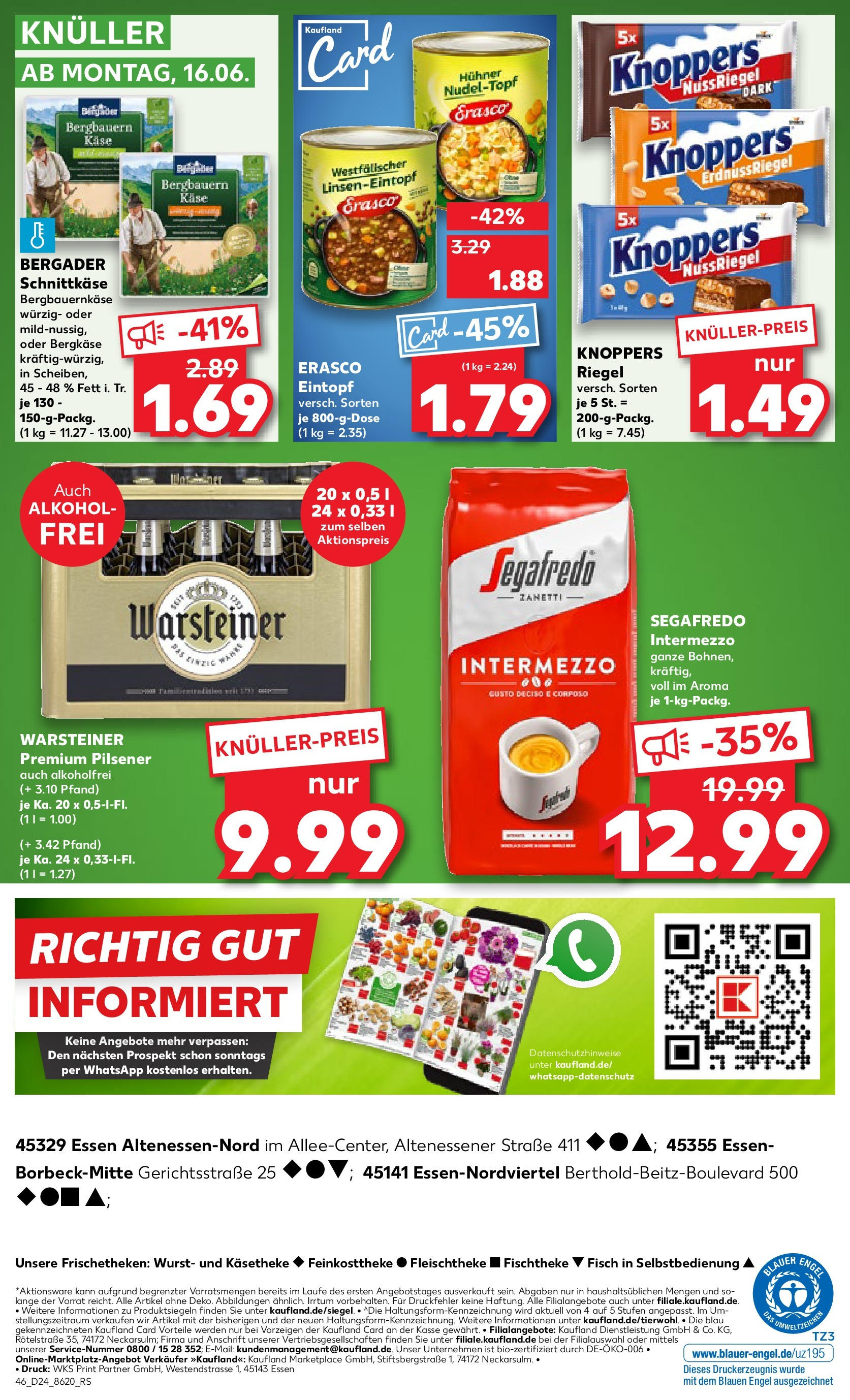 Prospekt Kaufland ab 12.06.2025 » Angebote Online zum Blättern | Seite: 46 | Produkte: Käse, Fisch, Wurst, Erasco