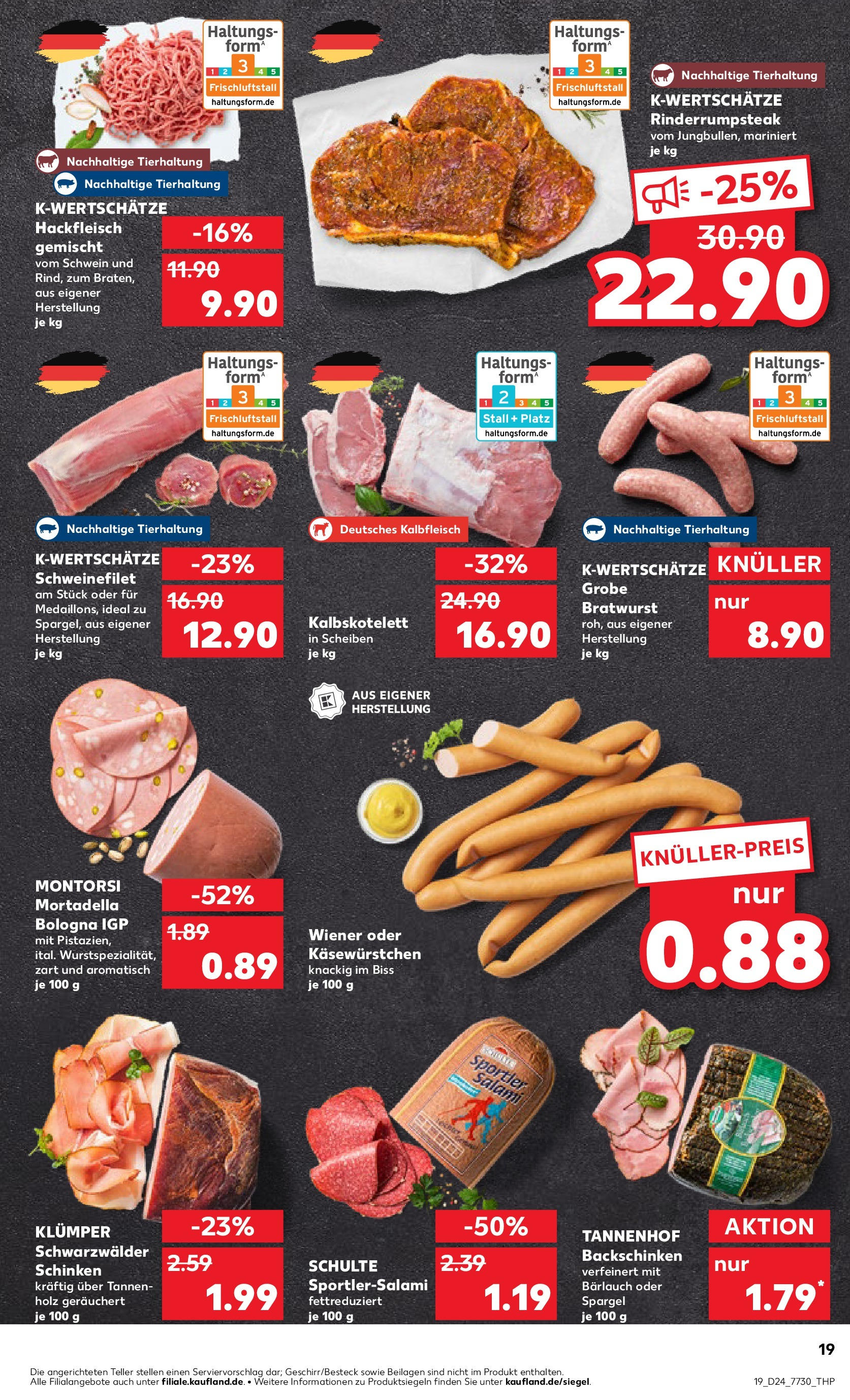 Prospekt Kaufland ab 11.06.2025 » Angebote Online zum Blättern | Seite: 19 | Produkte: Spargel, Schweinefilet, Salami, Hackfleisch
