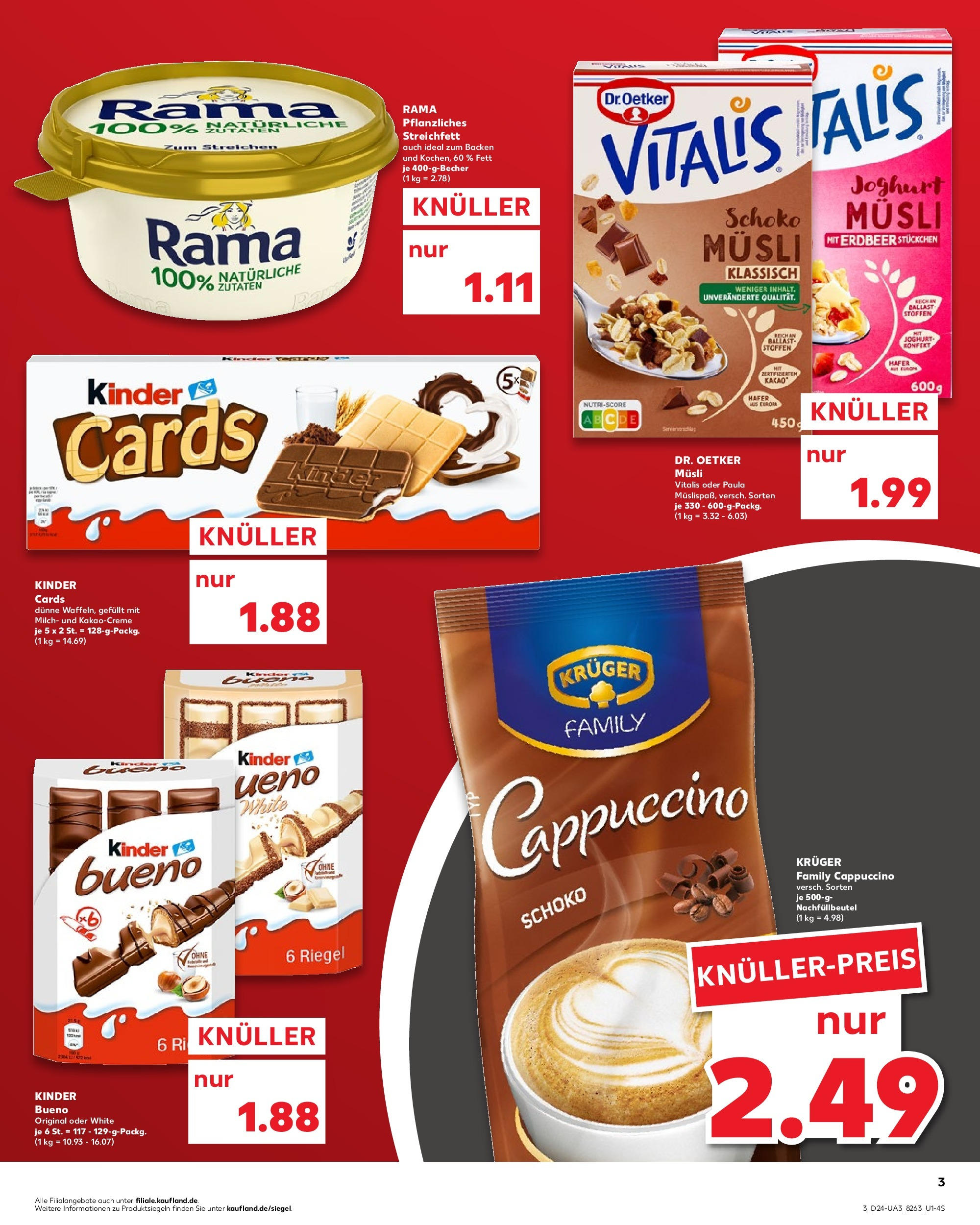 Prospekt Kaufland ab 11.06.2025 » Angebote Online zum Blättern | Seite: 3 | Produkte: Musli, Milch, Joghurt, Kinder bueno