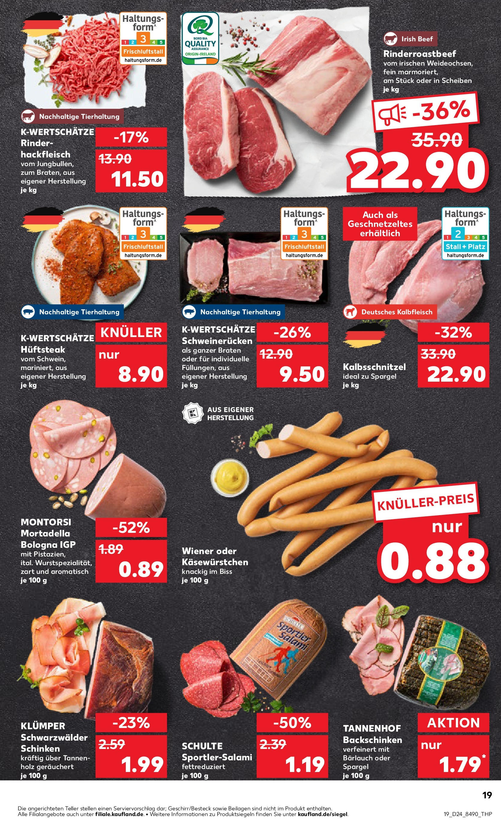 Prospekt Kaufland ab 15.06.2025 » Angebote Online zum Blättern | Seite: 34 | Produkte: Spargel, Schweinerucken, Salami, Hackfleisch