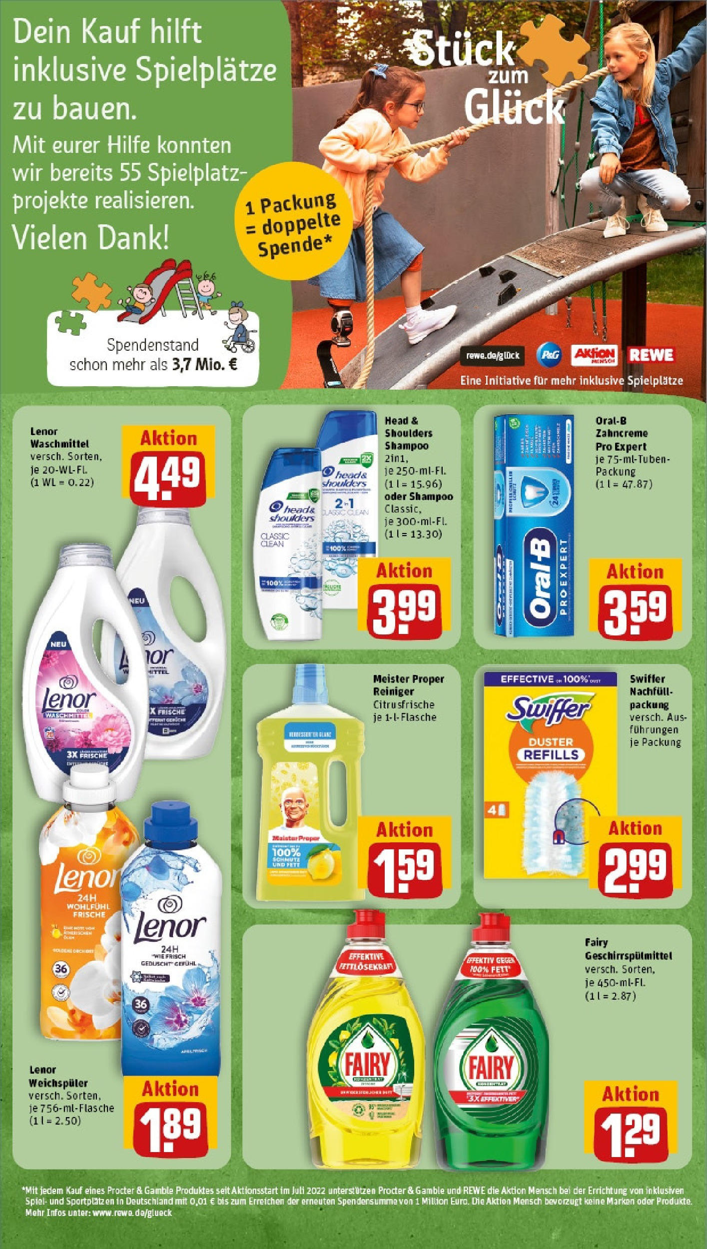 REWE Prospekt ab 08.06.2025 zum Blättern » Angebote | Seite: 23 | Produkte: Spiel, Head & shoulders, Waschmittel, Swiffer
