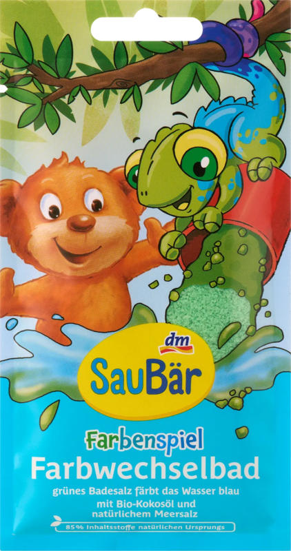 SauBär Kinder Badezusatz Farbenspiel Farbwechselbad