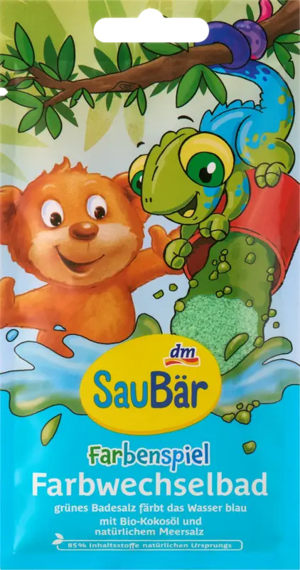 SauBär Kinder Badezusatz Farbenspiel Farbwechselbad