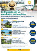 Imperatore Viaggi 2025 Puglia e Calabria pacchetto vantaggioso con treno - al 28.06.2025