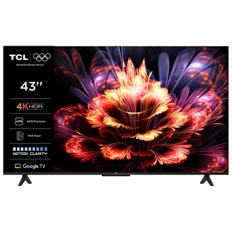 Телевизор TCL 43P61K 4K Ultra HD LED SMART TV, GOOGLE TV, 43.0 ", 108.0 см