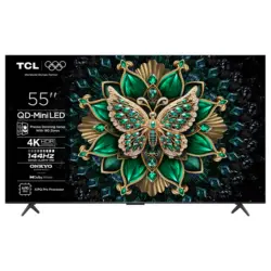 Телевизор TCL 55MQLED75K 4K Ultra HD MINI LED SMART TV, GOOGLE TV, 55.0 ", 139.0 см
