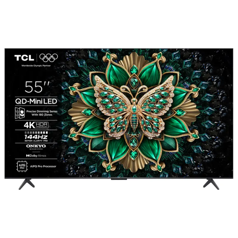 Телевизор TCL 55MQLED75K 4K Ultra HD MINI LED SMART TV, GOOGLE TV, 55.0 ", 139.0 см